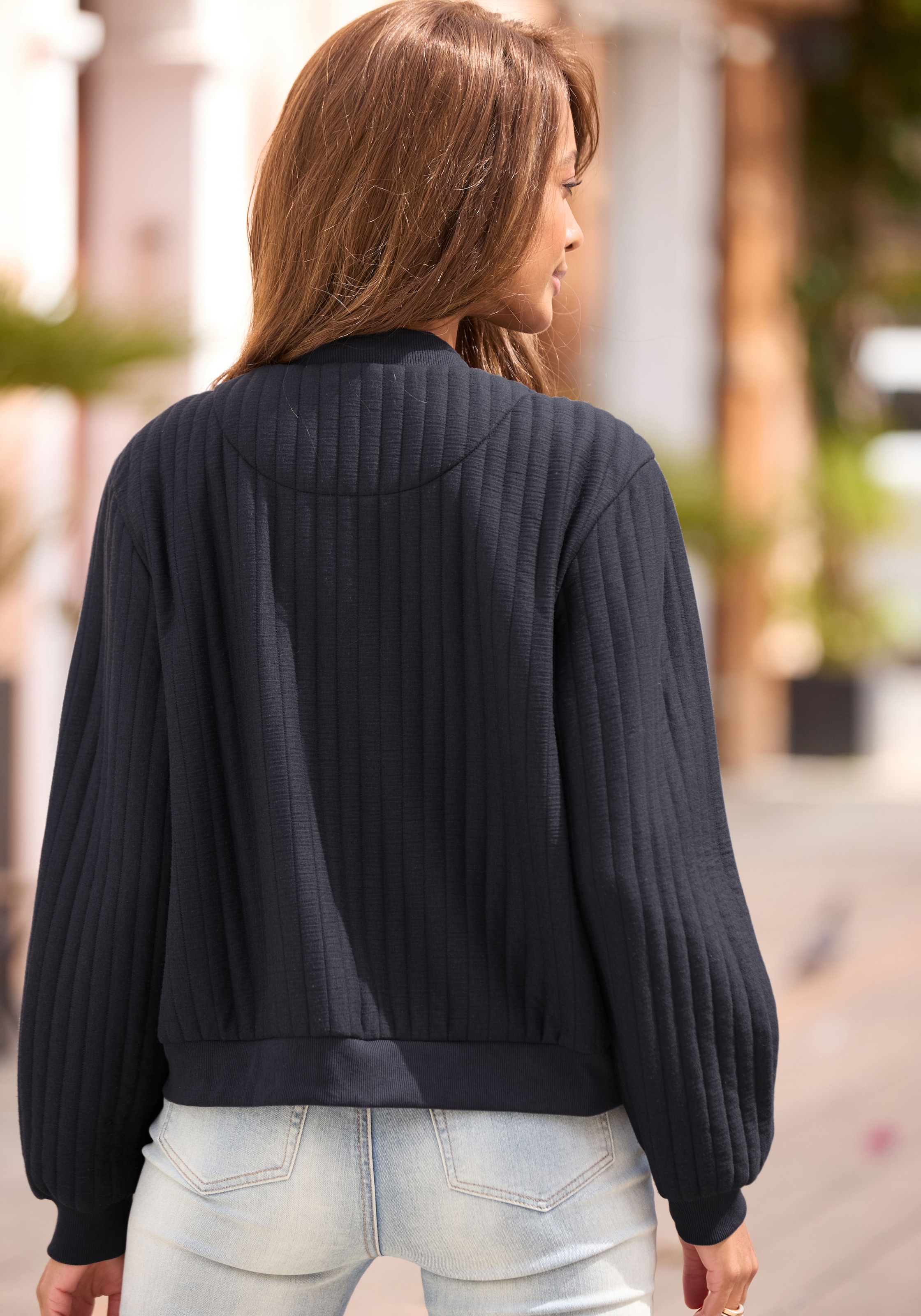 LASCANA Veste bomber in Stepp-Optik