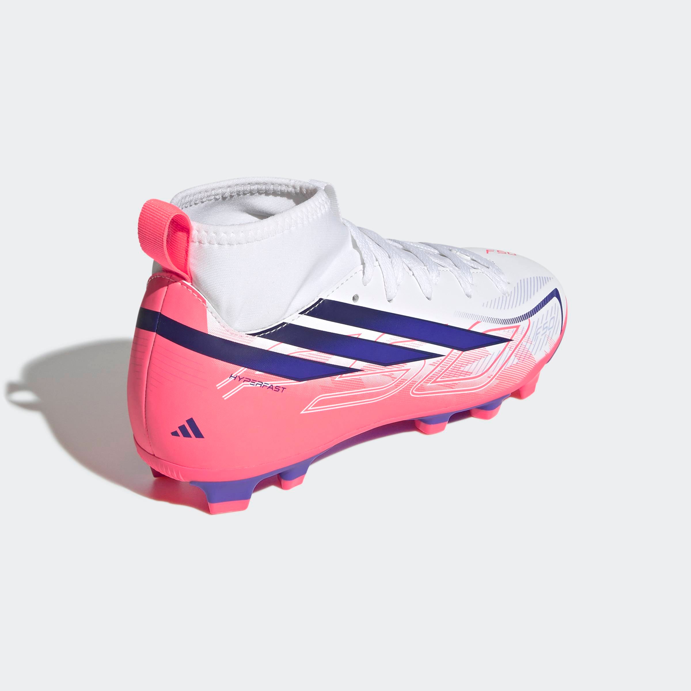adidas Performance Fussballschuh »F50 HYPERFAST CLUB KIDS , FESTE BÖDEN/GEMISCHTE BÖDEN, HALBHOCH GESCHN«  für viele verschiedene Böden geeignet, für Jugendliche & Kinder