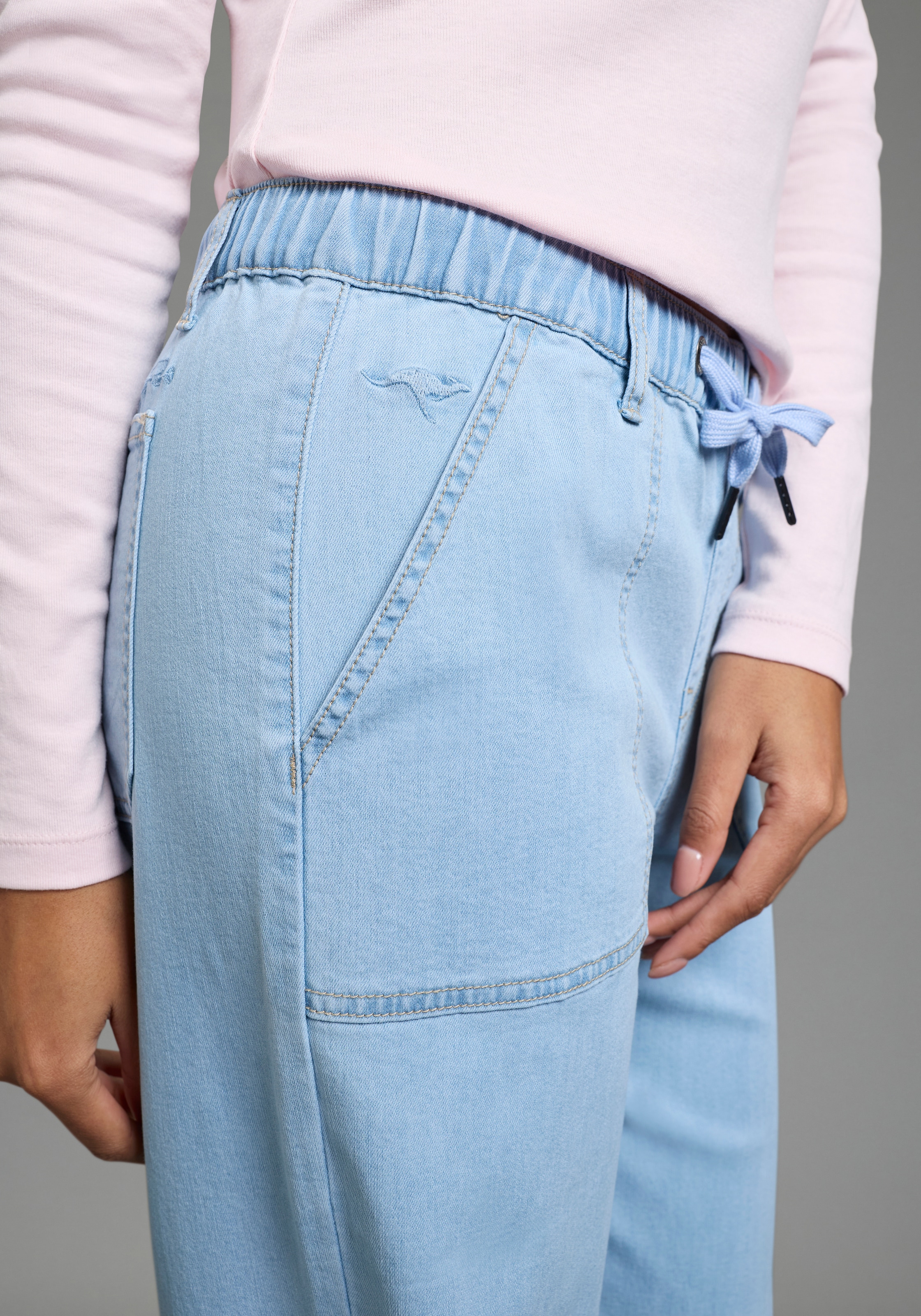 KangaROOS Jeans large weite Beinweite, normale Leibhöhe, knöchellanger Schnitt