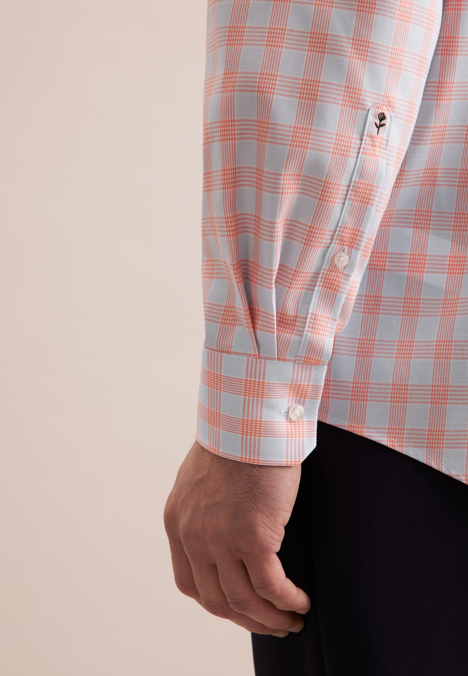 seidensticker Businesshemd »Comfort« Comfort 1/1 Kentkragen Karo