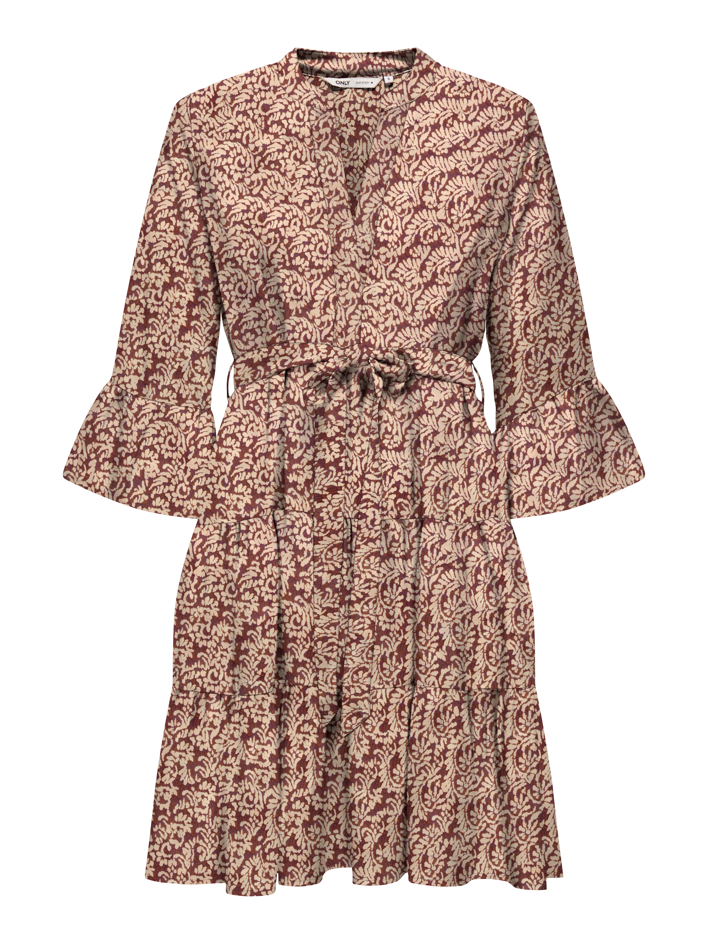 ONLY Robe tunique »ONLSINA LIFE 3/4 SHORT DRESS NOOS WVN« mit Volant