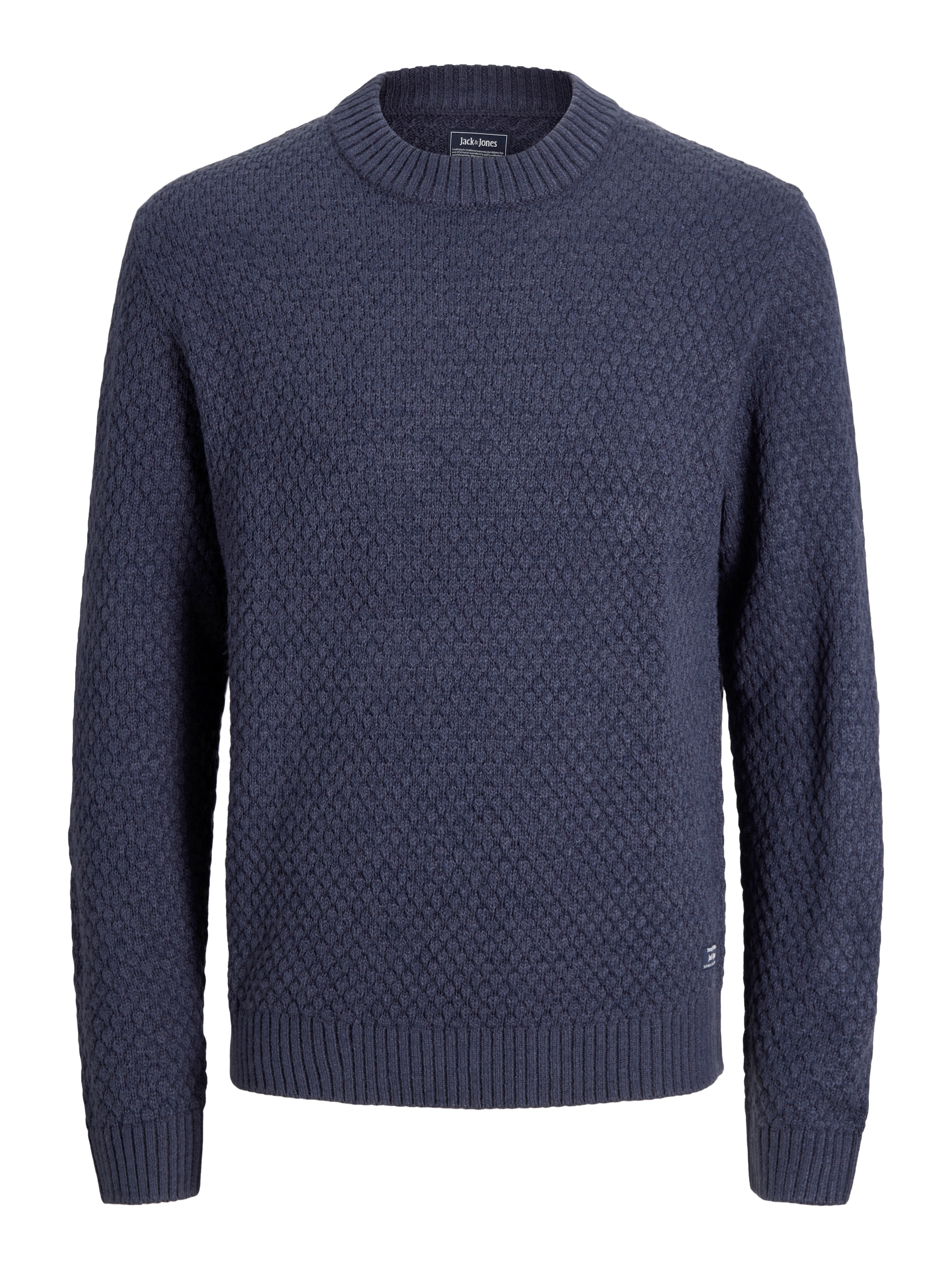 Jack & Jones Pull à col rond »JJBLAKE KNIT CREW NECK SN« Materialmix, relaxed fit