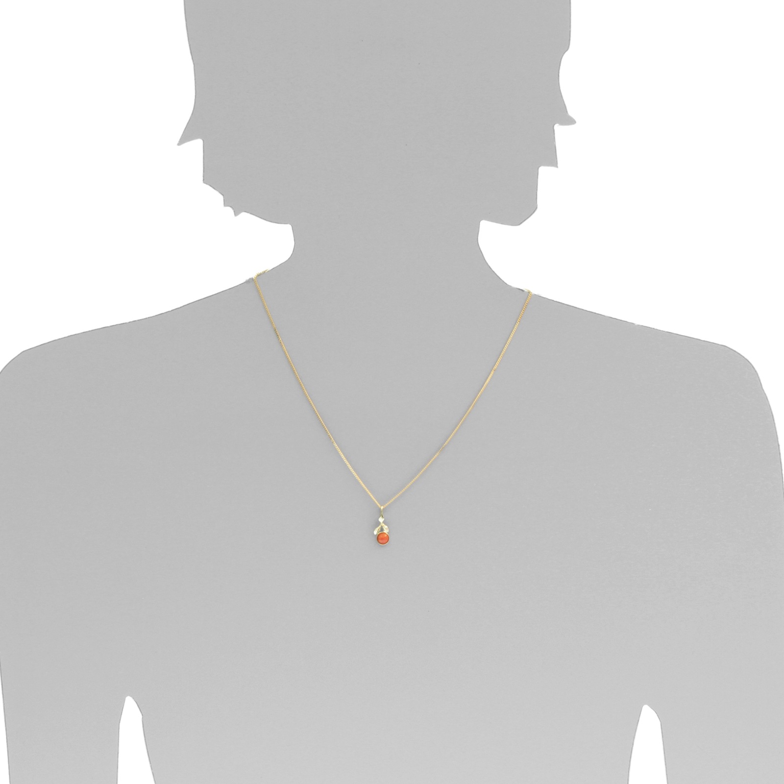 OSTSEE-SCHMUCK Chaîne avec pendentif »Ostsee-Schmuck Kette mit Anhänger Blüte Kette mit Anhänger Blüte«