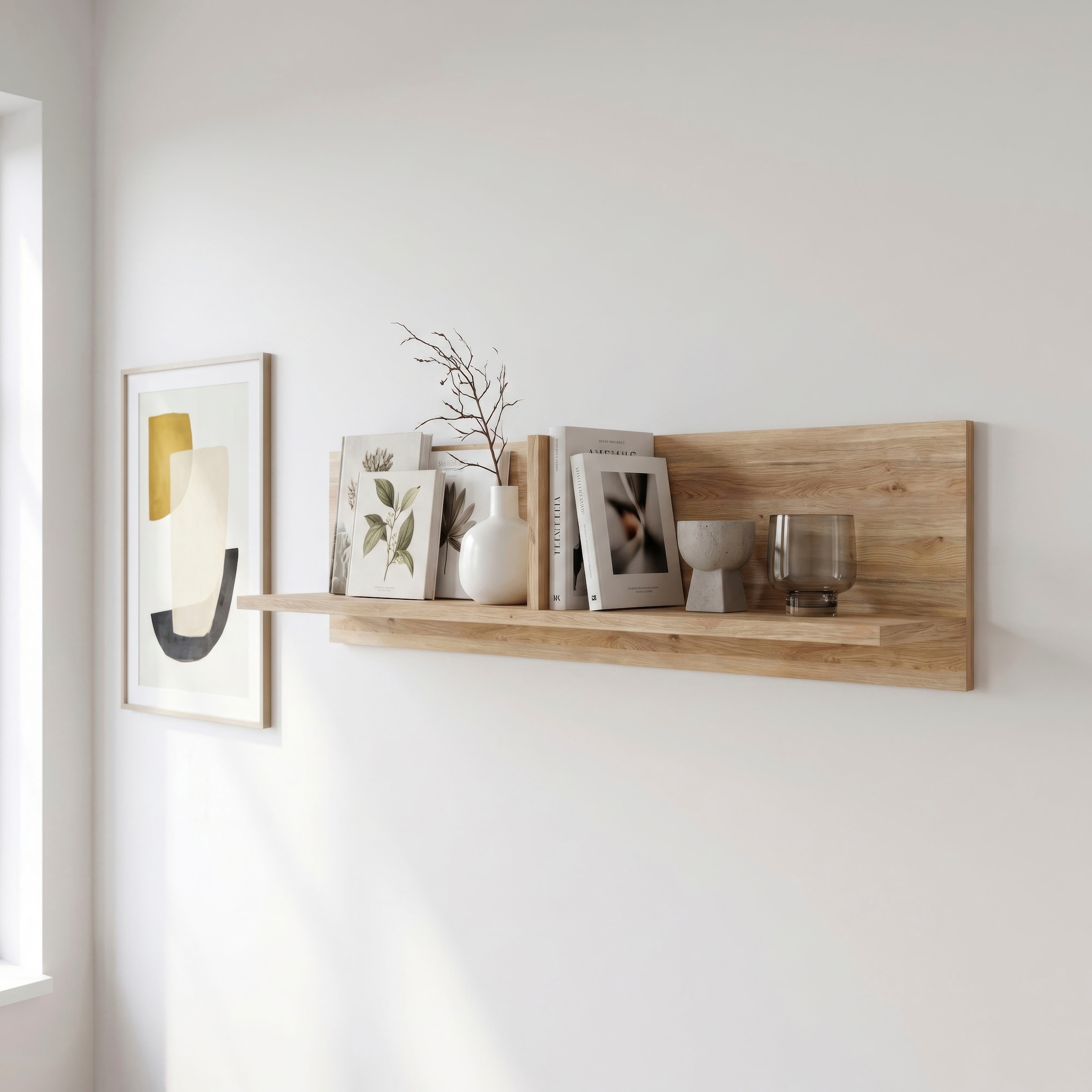 FORTE Tableau mural »Forte Arank Wandregal 120, einfache Montage« B/H/T 120/29,6/21,9 Mauvella Eiche