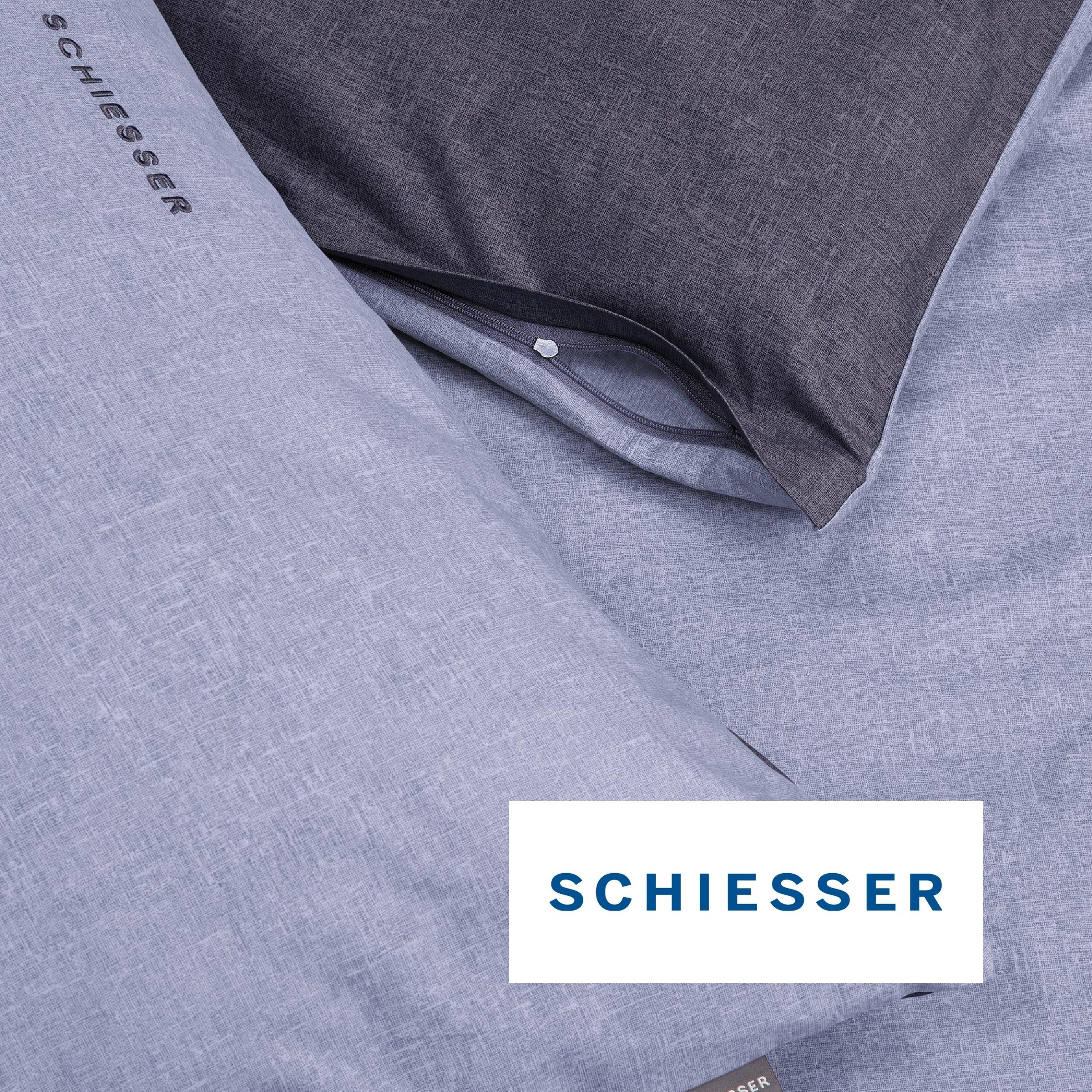 Schiesser Housse de coussin »Doubleface aus weicher Baumwolle mit edlem Melangeeffekt in Wendeoptik« OEKO-TEX® MADE IN GREEN