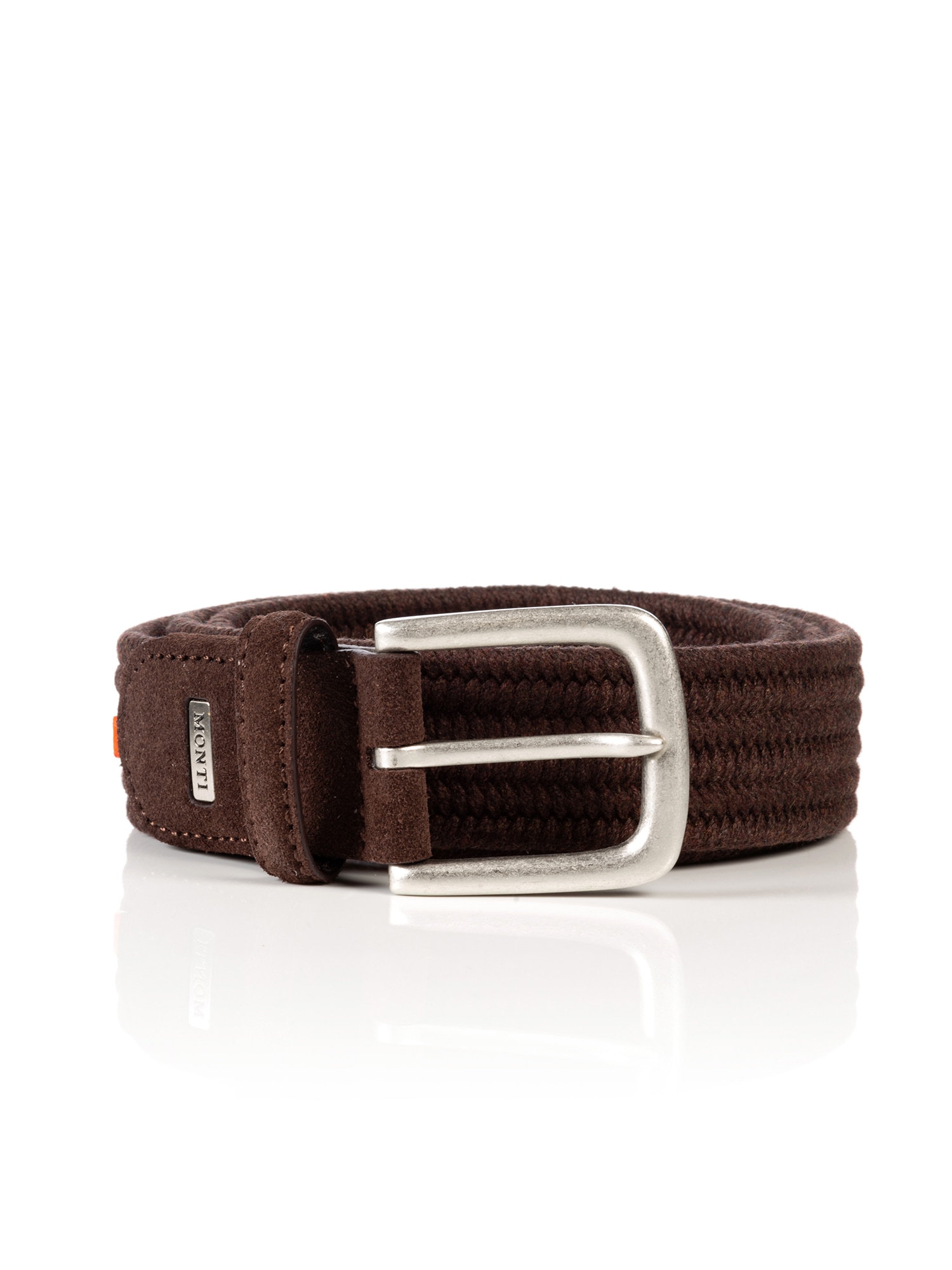 MONTI Ceinture tressée »SANREMO« bande tressée élastique, détails en daim