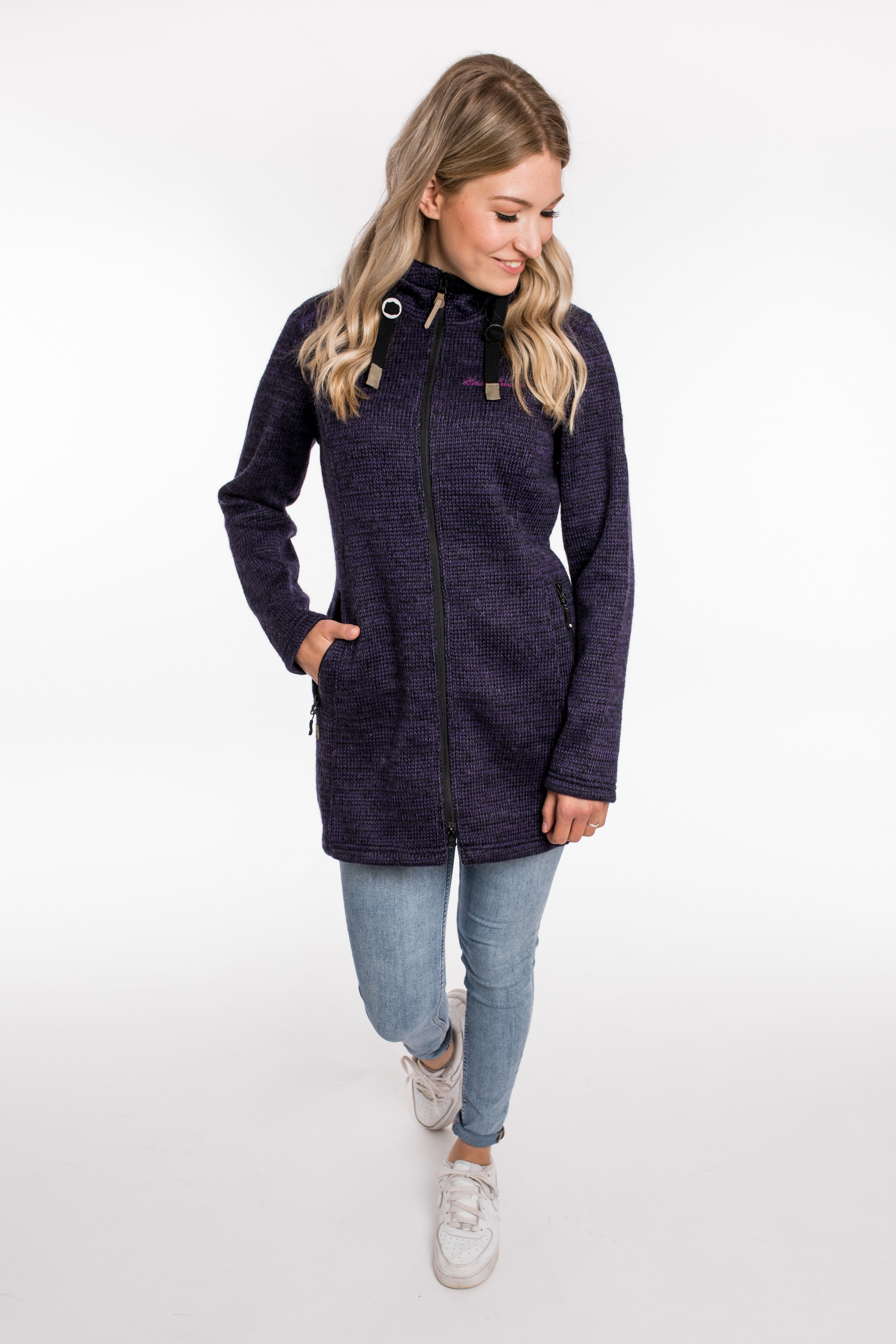 DEPROC Active Strickfleecejacke »TYNDALL WOMEN« in edler Melangeoptik