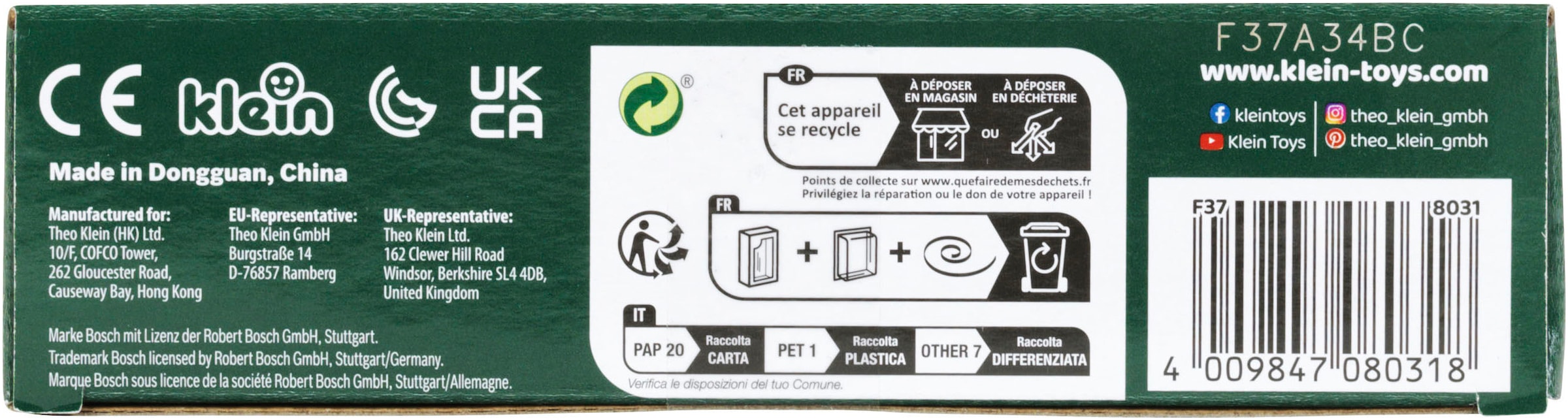 Klein Visseuse sans fil pour enfants »Bosch, Ixolino 7« mit Licht und Sound