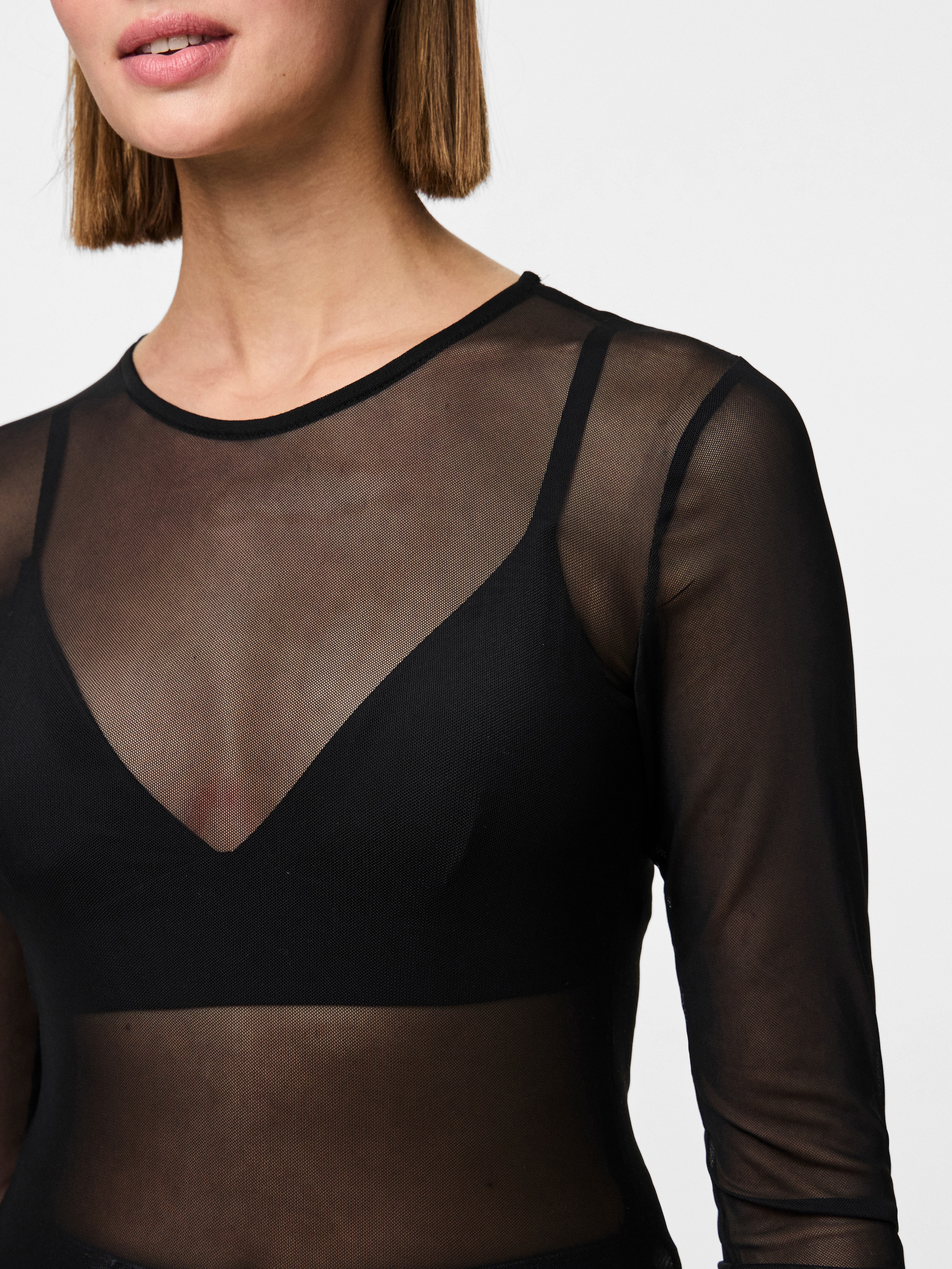 pieces T-shirt à manches longues »PCNINNI LS MESH TOP NOOS BC«