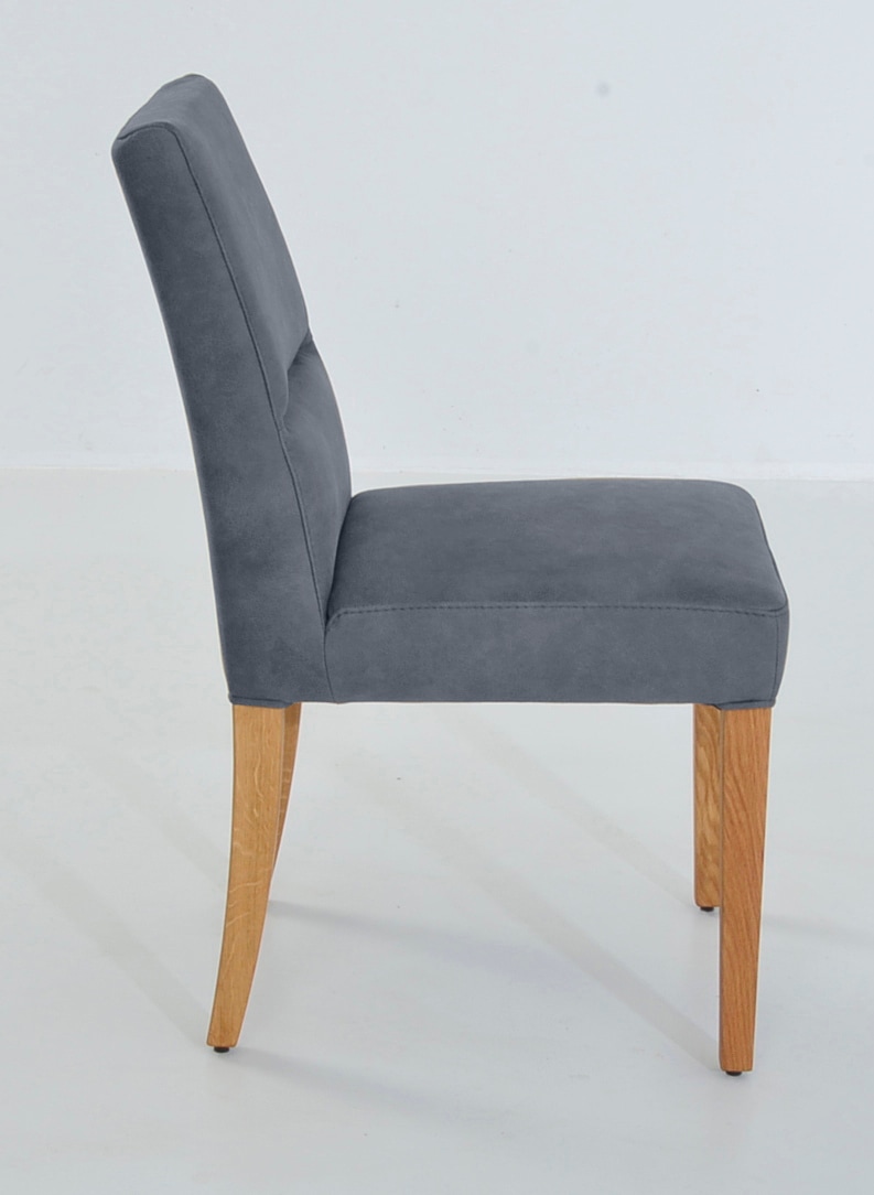 K+W Komfort & Wohnen Chaise à 4 pieds »GOBY« () chaise 4 pieds en chêne sauvage huilé, avec rembourrage de qualité