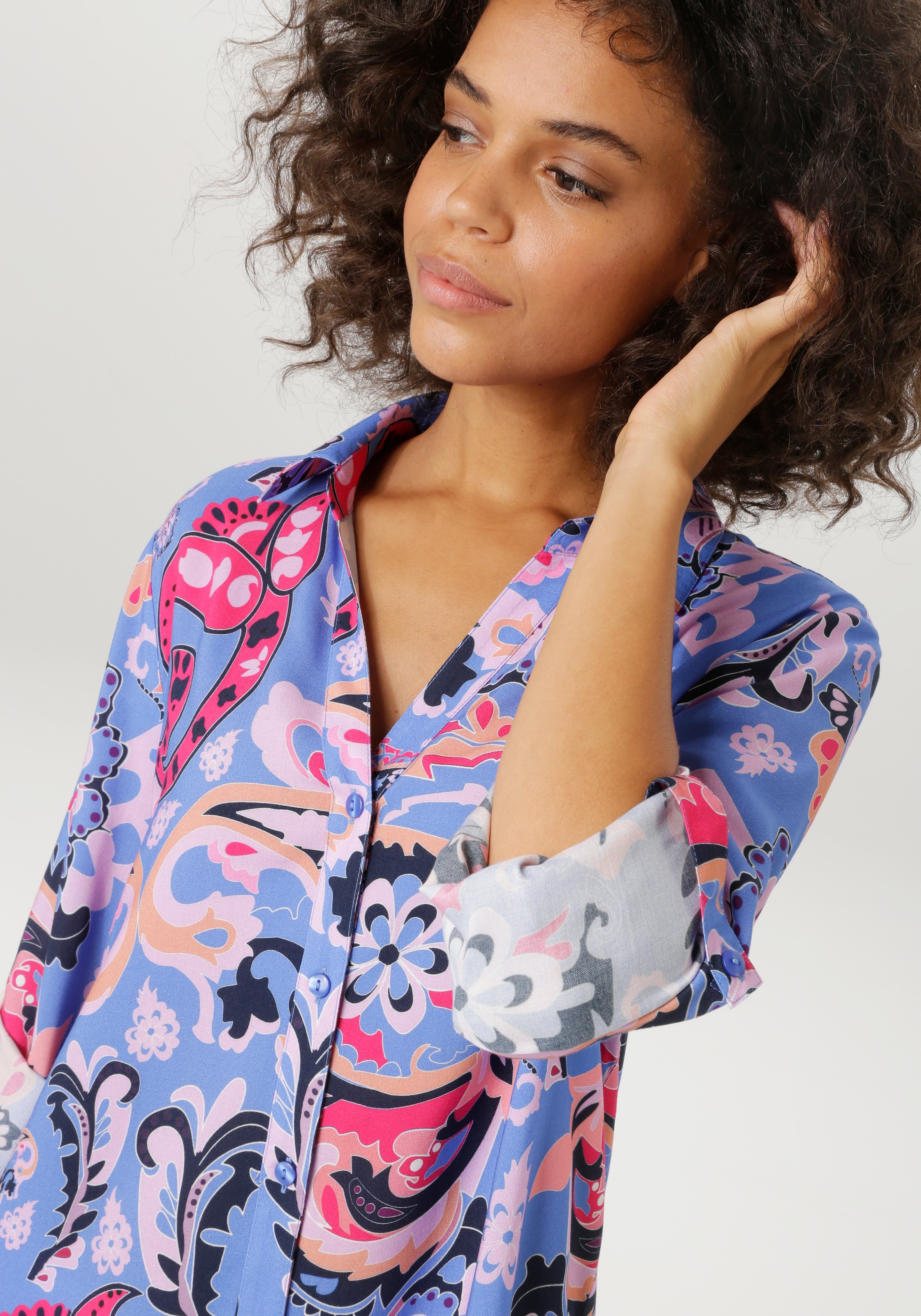 Aniston CASUAL Blouse chemise mit farbenfrohem, grafischen Druck - NEUE KOLLEKTION
