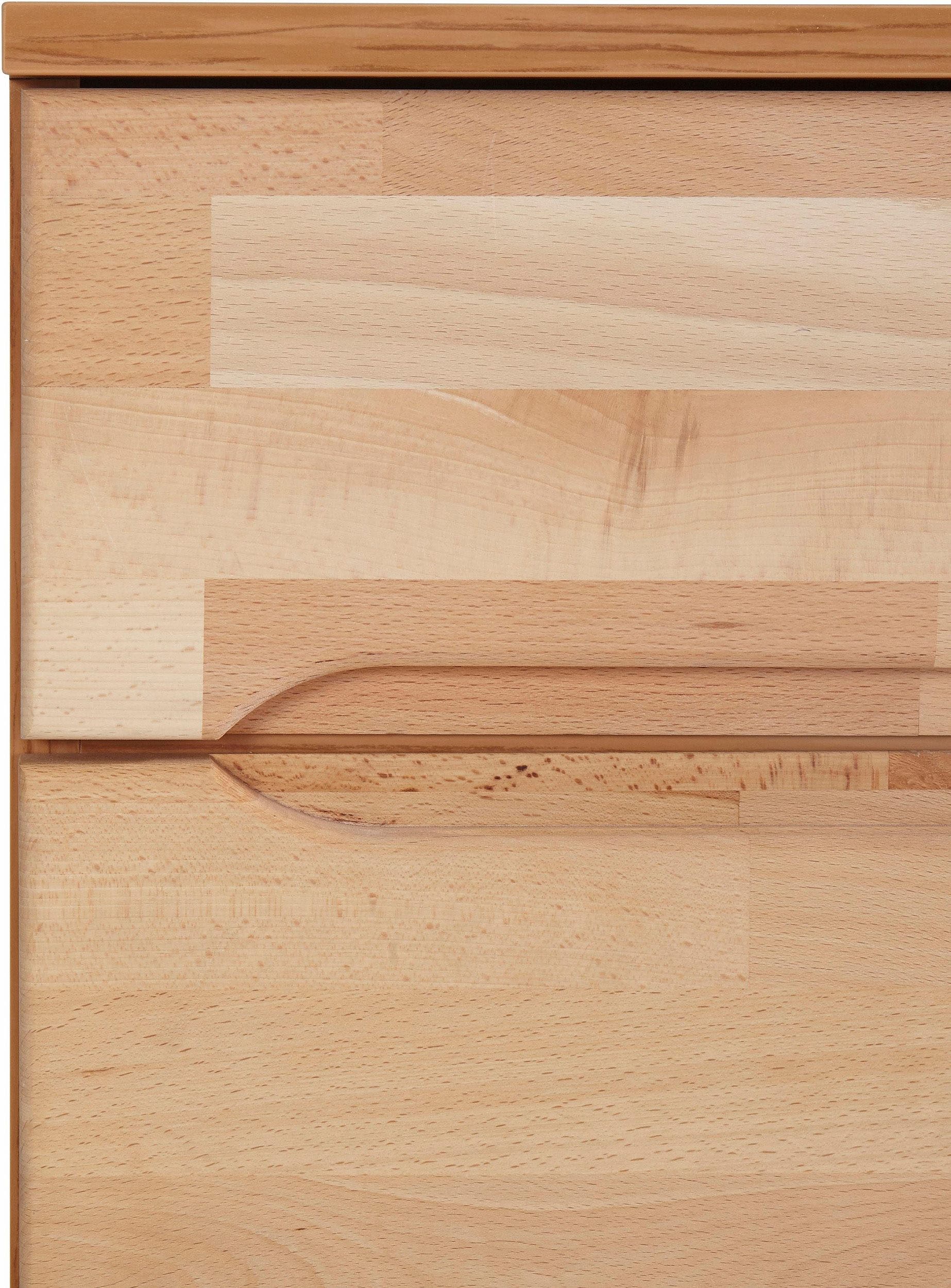 GOODproduct Vitrine »VETRO; massivholz fronten, Griffmulden, Wohnzimmer, Modern, Vitrine« B/T/H:50/40/144cm, Variable einlegeboden, Türanschlag L/R, 4Fächer