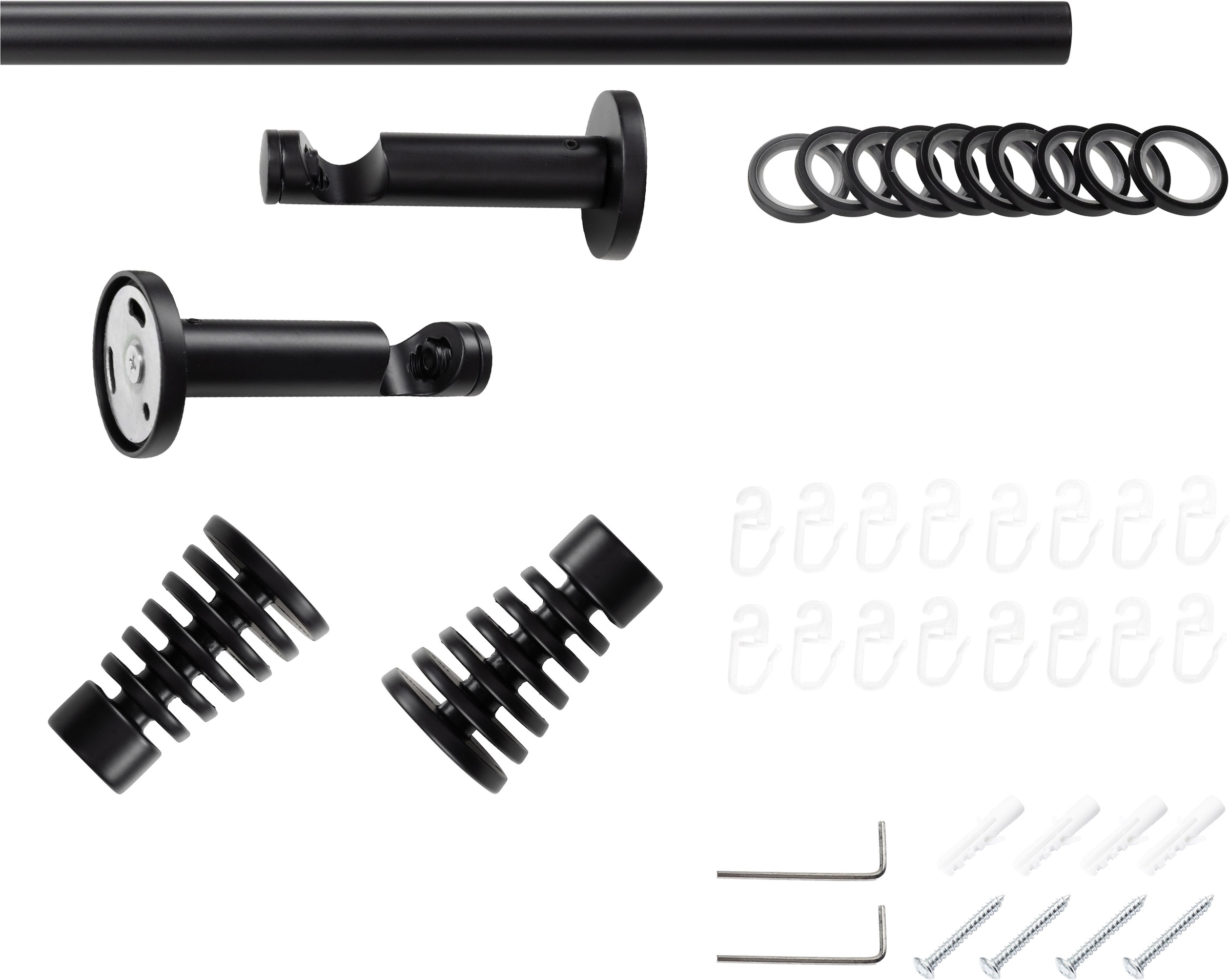 SN DECO GROUP Tringle à rideaux »Gardinenstange Gap Ø 19 mm, 1-läufig, Fixmass, verschraubt« Ø 19 mm Fixmass;kürzbar