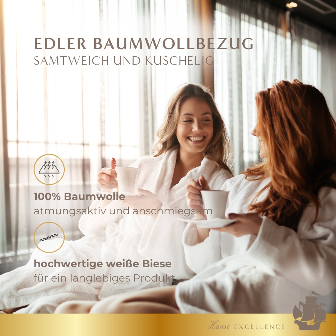 Hanse mit Kogge Oreiller à 3 compartiments »Hanse Excellence Gänsedaunenkopfkissen, Luxusqualität, Made in Germany« Füllung: Aussenkammern: 100% Gänsedaunen; Innenkammer: 100% Gänsefedern 1 cuis tlg.
