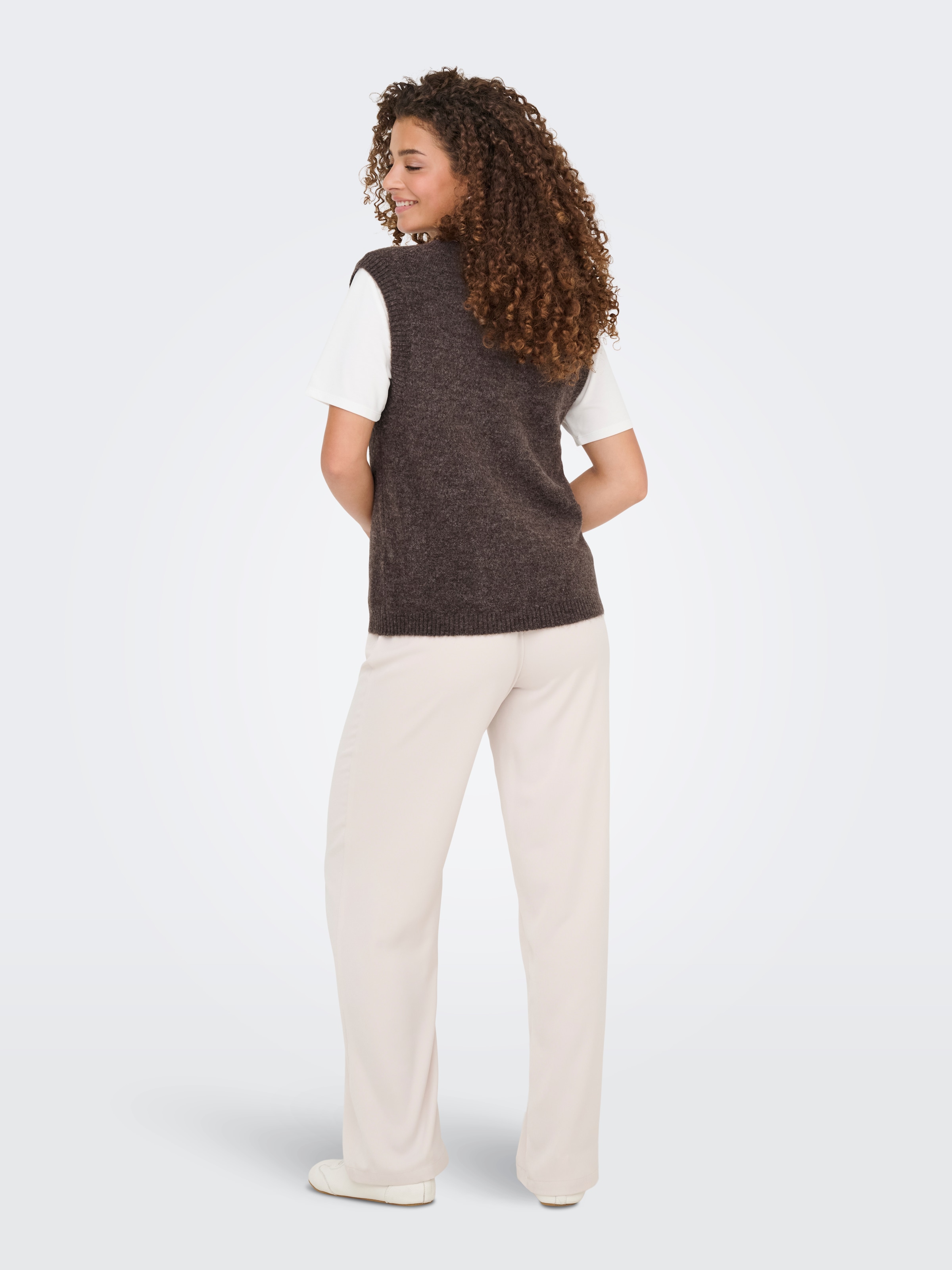 JDY Pull-over »JDYELANORA S/L VN VEST KNT NOOS« mélange de matières avec stretch