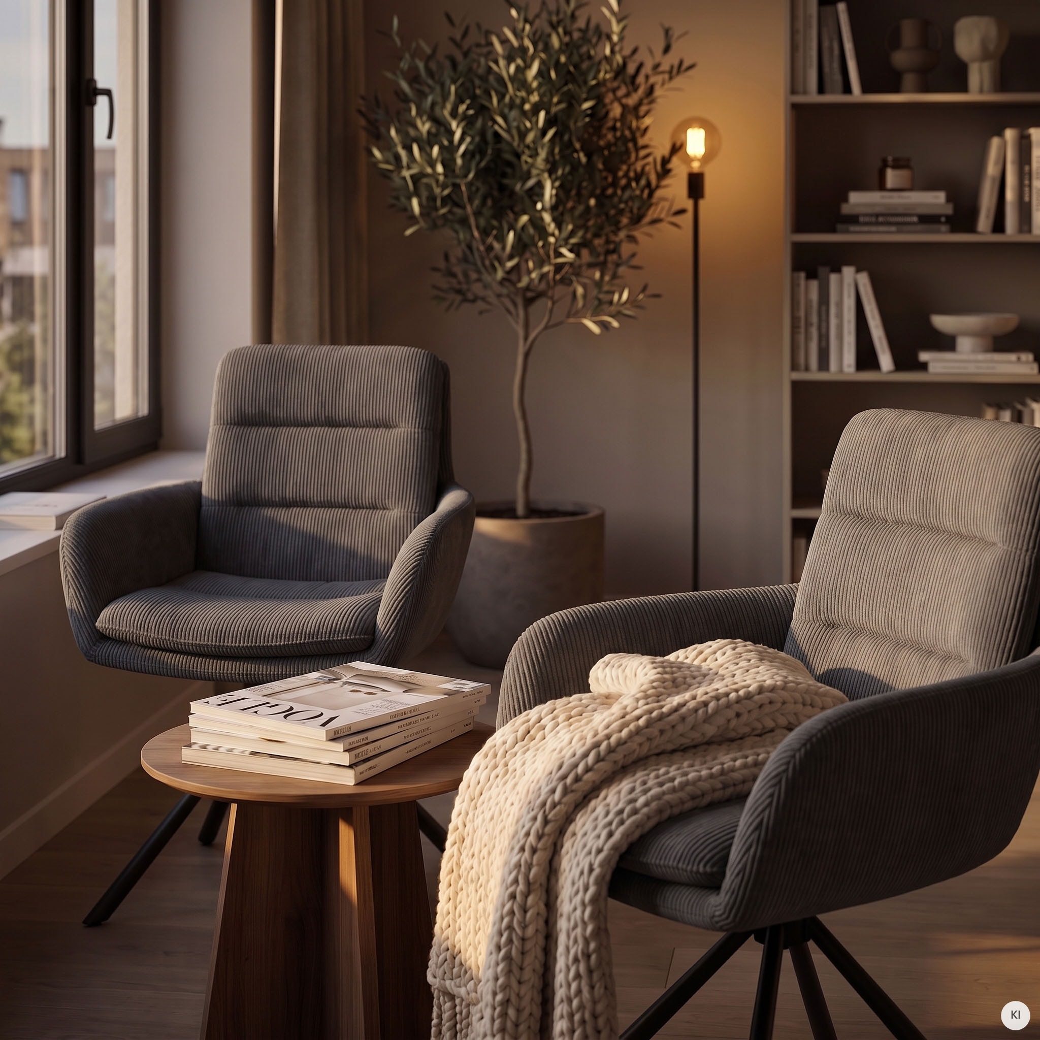 SalesFever Chaise de salle à manger »Pizzo Eleganter Armlehnstuhl« () 1 cuisfauteuil de salle à manger en velours côtelé avec rotation 360°