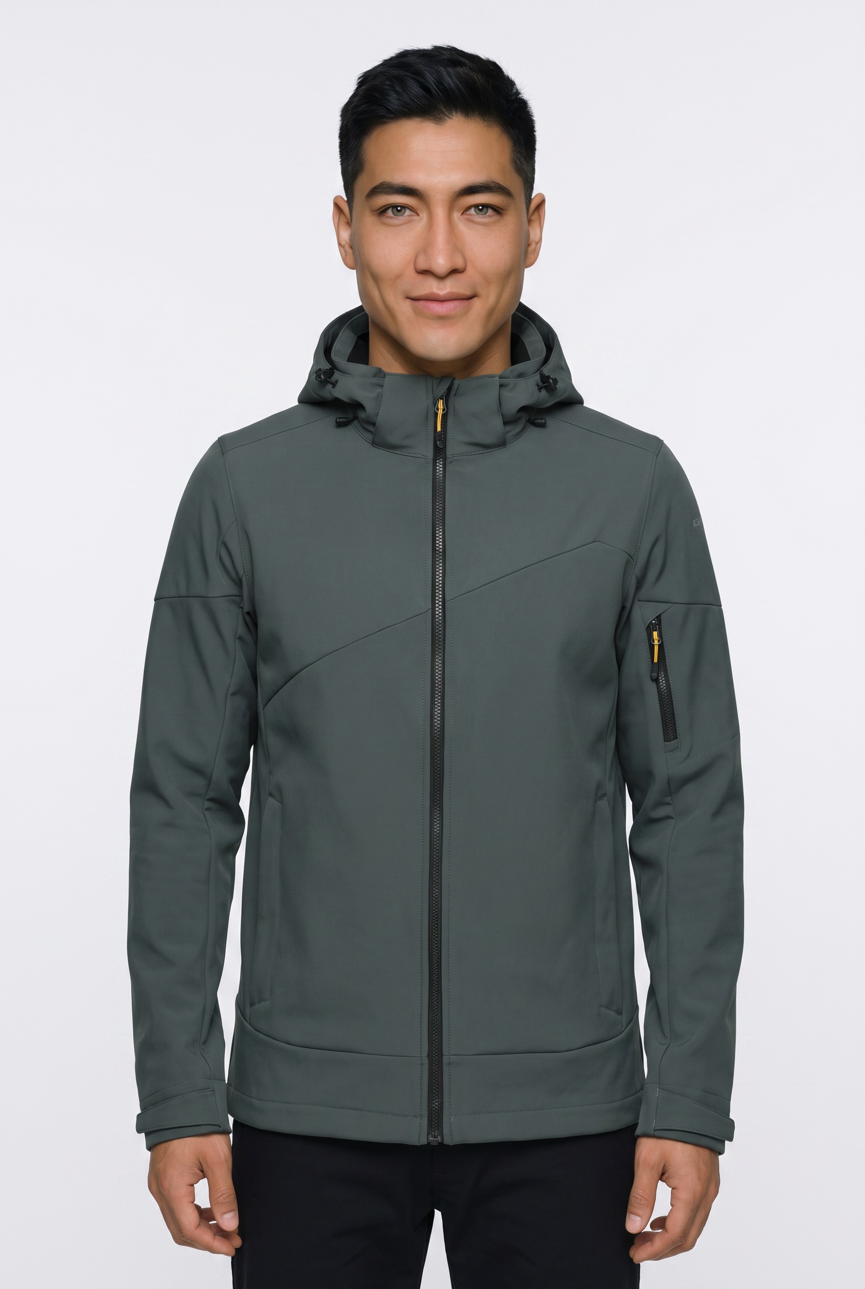 Icepeak Veste softshell »H SOFTSHELLJACKE BARMSTEDT« avec capuche avec col montant, respirant, matériau supérieur déperlant