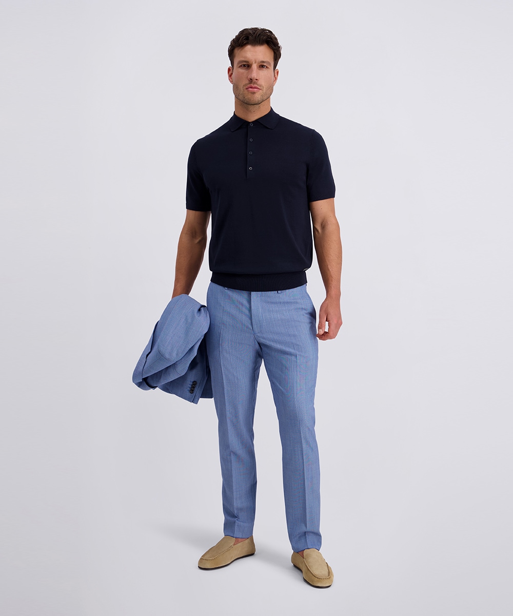 Pierre Cardin Poloshirt »Strick Polo kurzarm« mit Rippbündchen