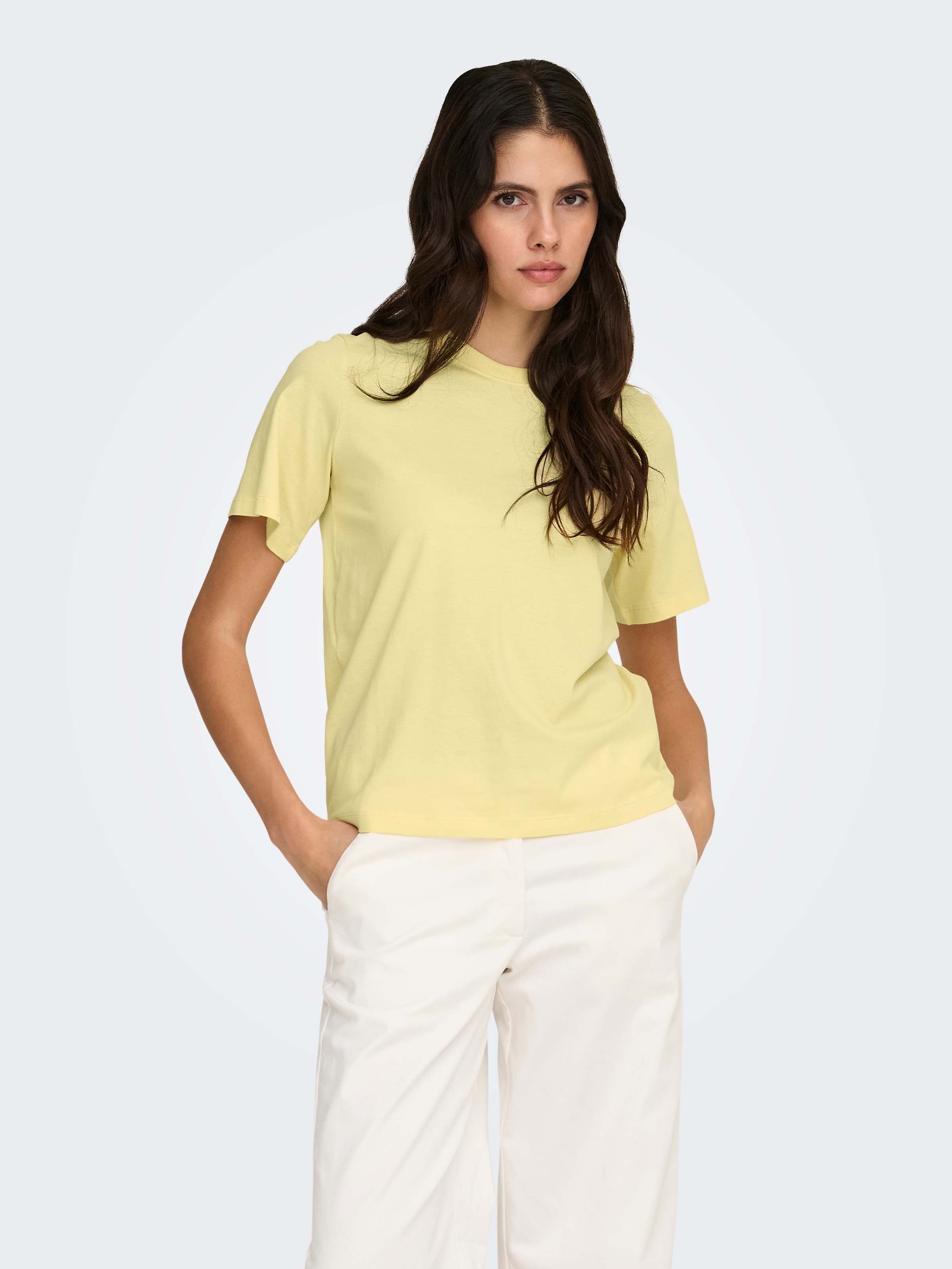 JDY Kurzarmshirt »JDYPISA S/S PRINT TOP JRS NOOS« mit Herz Stickerei