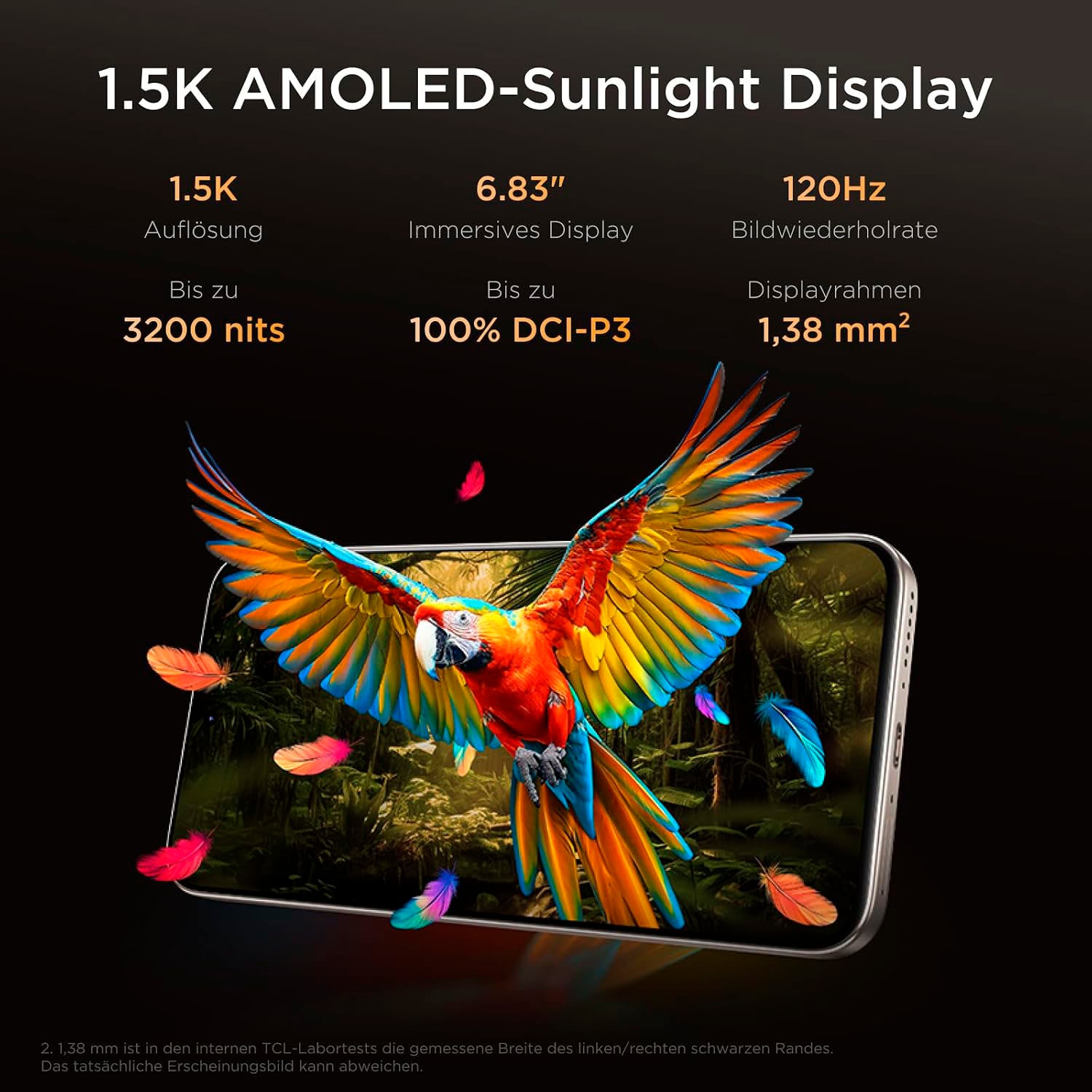 TCL Smartphone »P80 Pro 8+512GB« Bleu minuit technologie NXTPAPER