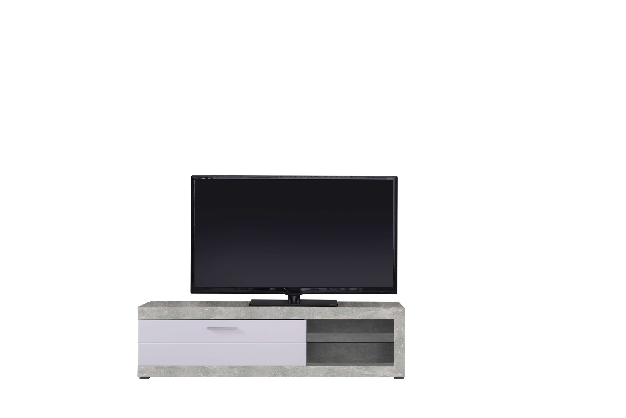 Home affaire Lowboard »Remo TV-Kommode, Breite 160 cm, Höhe 45 cm, offenes Fach mit Glasboden« Wahlweise mit oder ohne LED-Beleuchtung, 1 Klappe, 1 offenes Fach