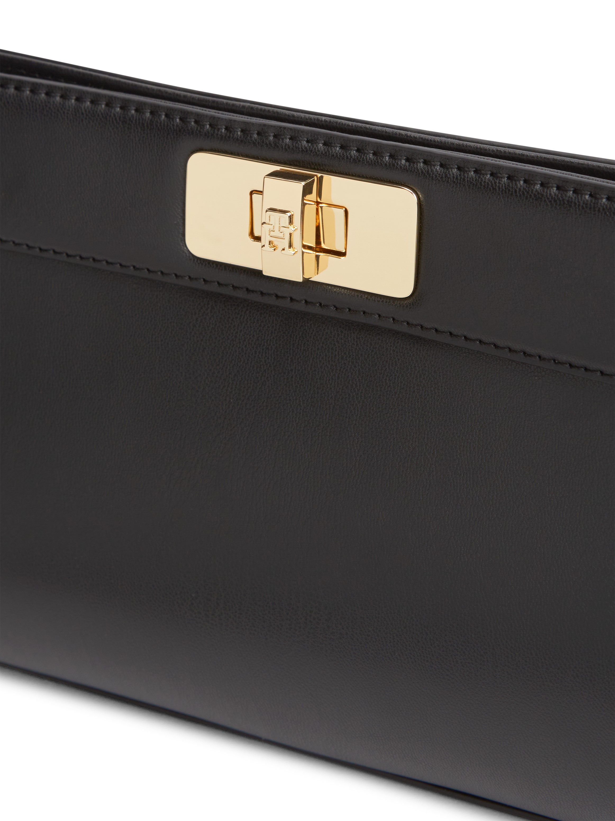 Tommy Hilfiger Clutch »TH MODERN CLUTCH« Damen Umhängetasche, Handtasche mit goldfarberem Umhängeriemen