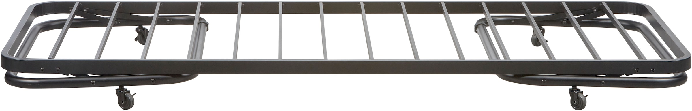 WOOOD Bettgestell »Lucy Metallrahmen pulverbeschichtet zusammenklappbar, 206 x 96 x 57 cm« Eingeklappt 30 cm hoch, Tragkraft 150 kg, Matratzenmass 90x200 cm