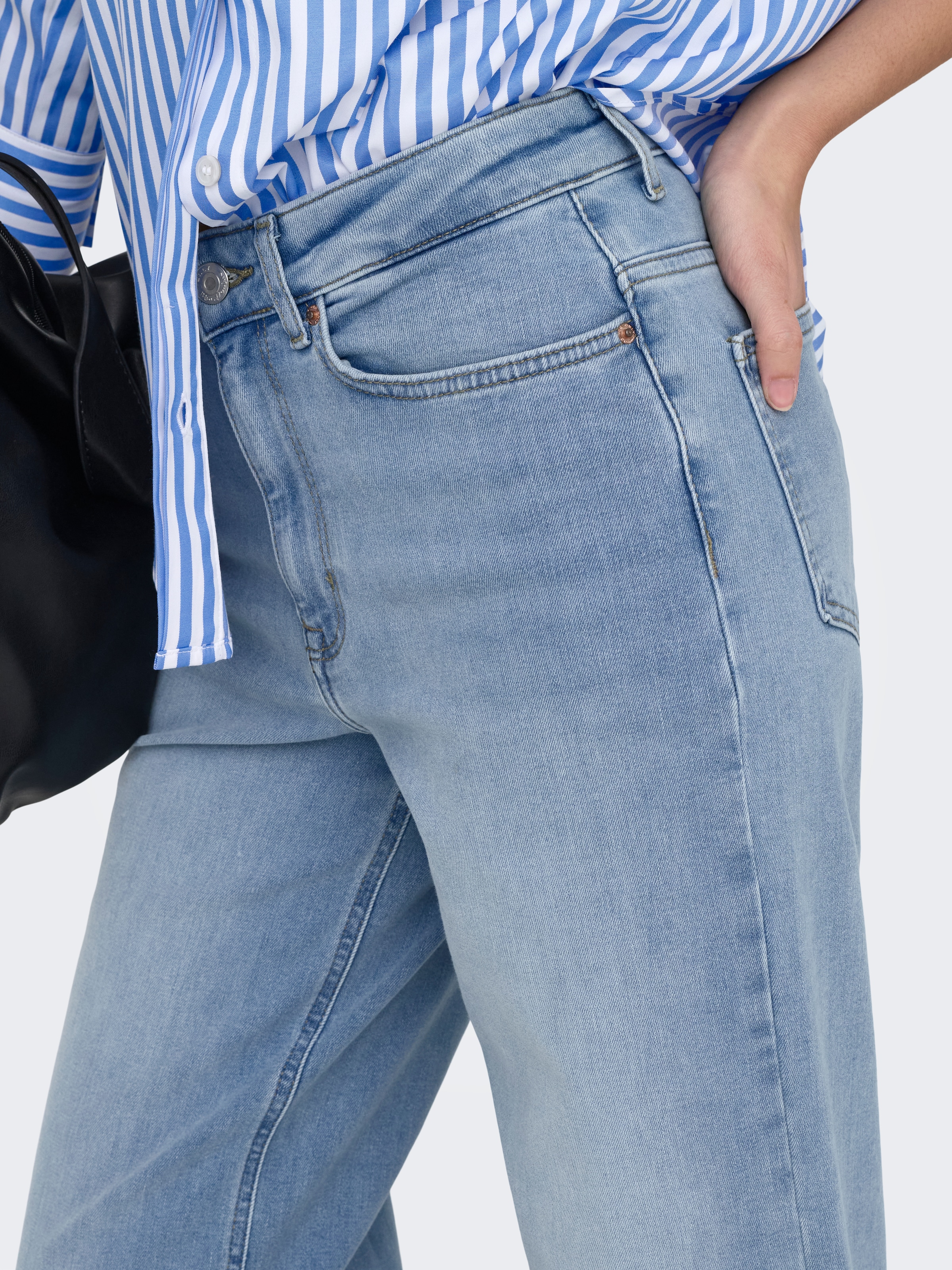 ONLY Jeans taille haute »ONLMADISON BLUSH HW CP WD DNM CRO371NOOS« large fit, longueur cheville libre