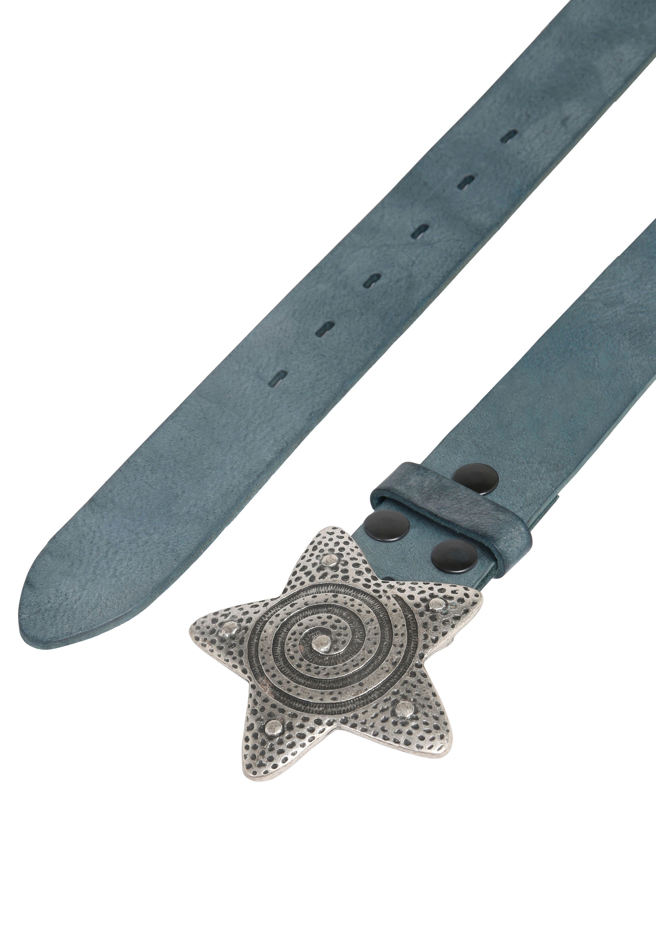 Rettungsring Gürtel Ledergürtel mit austauschbarer Schliesse »Seestern Silber«