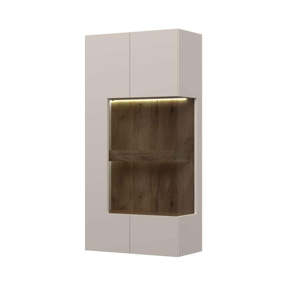 GOODproduct Vitrine suspendue »Sky45« (H/L/P) : 125/62/30 cm,  avec éclairage, laqué avec vernis UV à base d'eau
