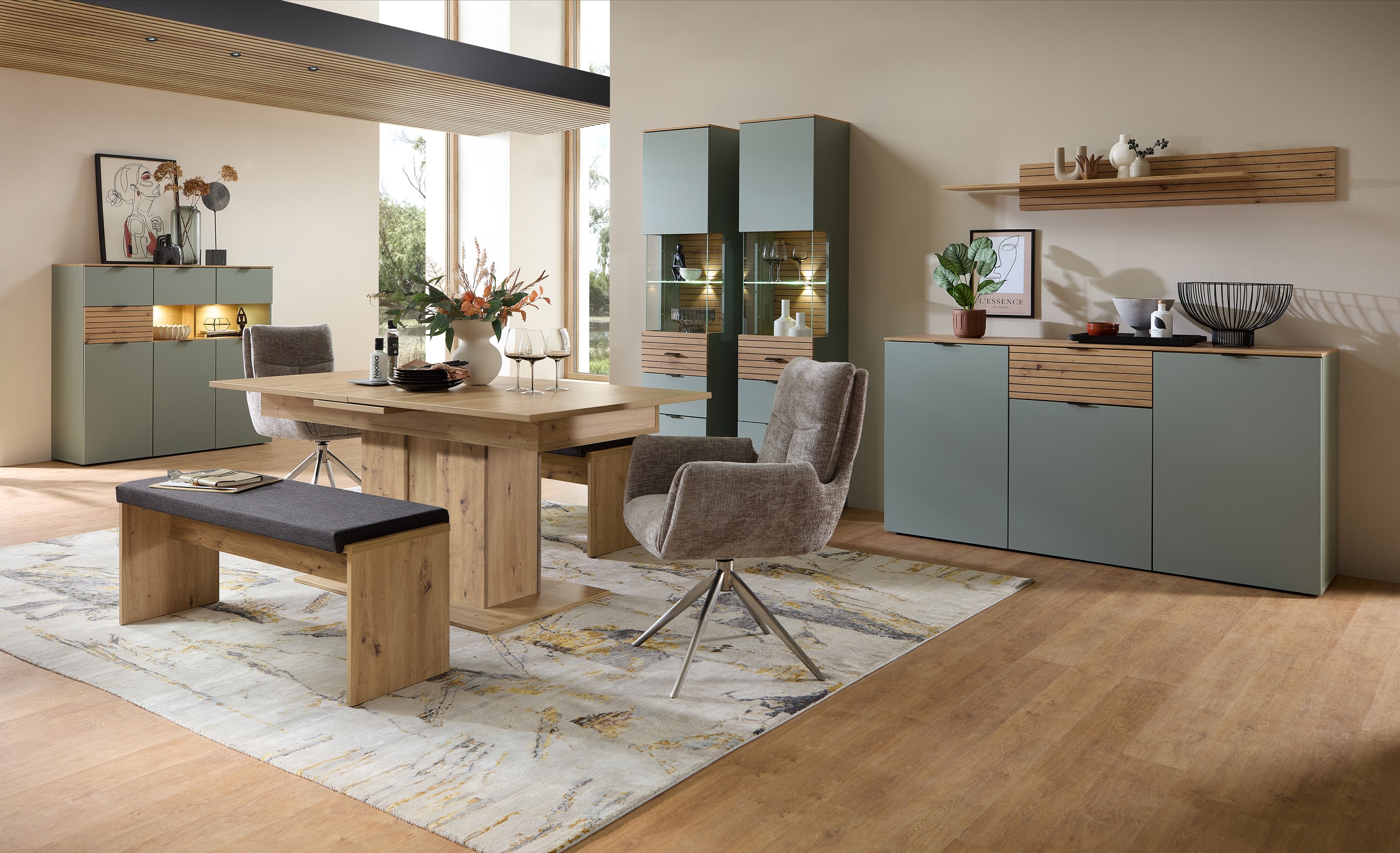 Innostyle Buffet »INA Sideboard, 180 x 90 x 45 cm (B/H/T)« 1 cuis tlg. 3 portes, tiroir, fermeture douce