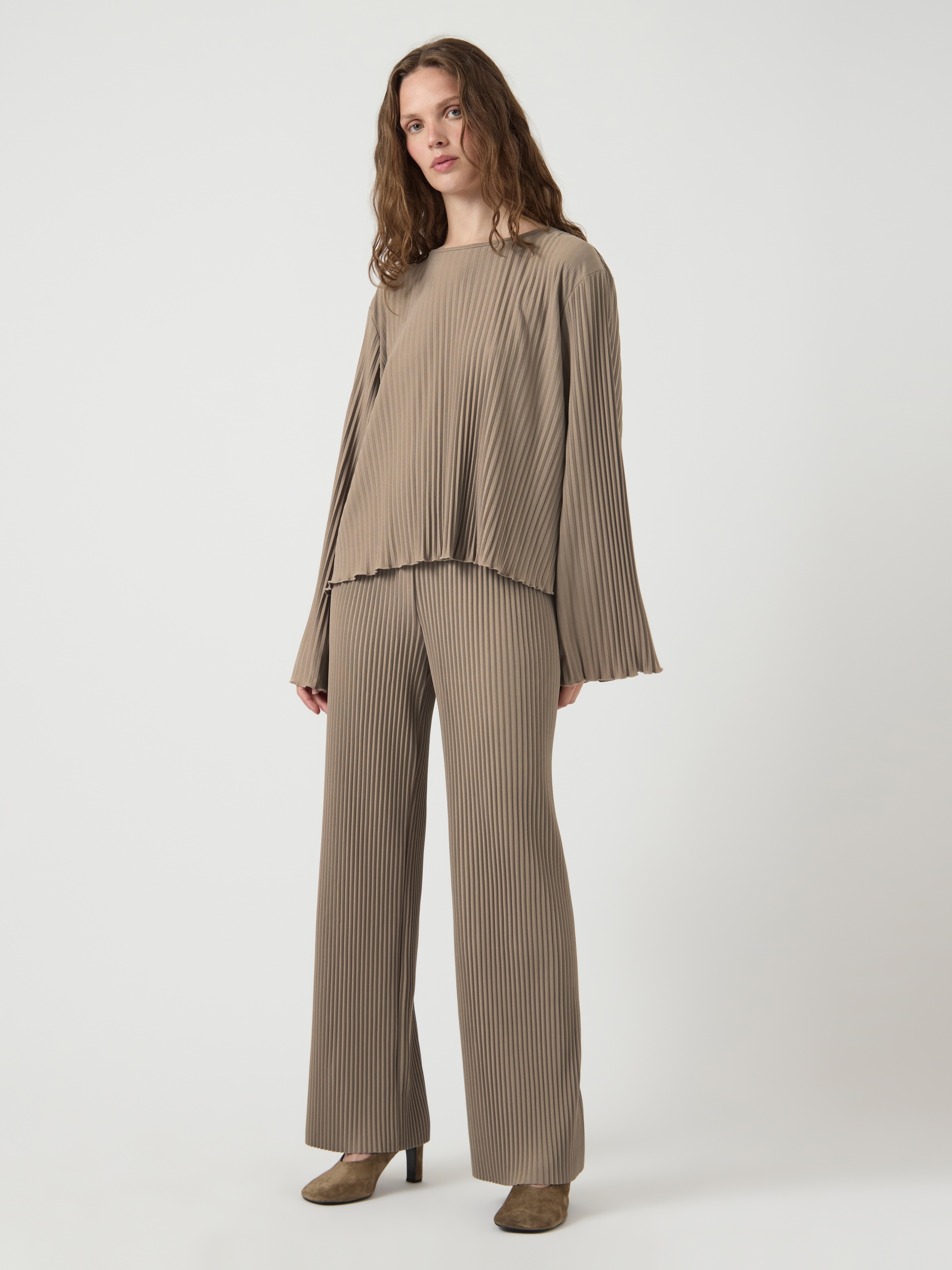 Y.A.S Pantalon à enfiler »YASALISA HW PANT S. NOOS«  Sommerhose, mit Plisseefalten