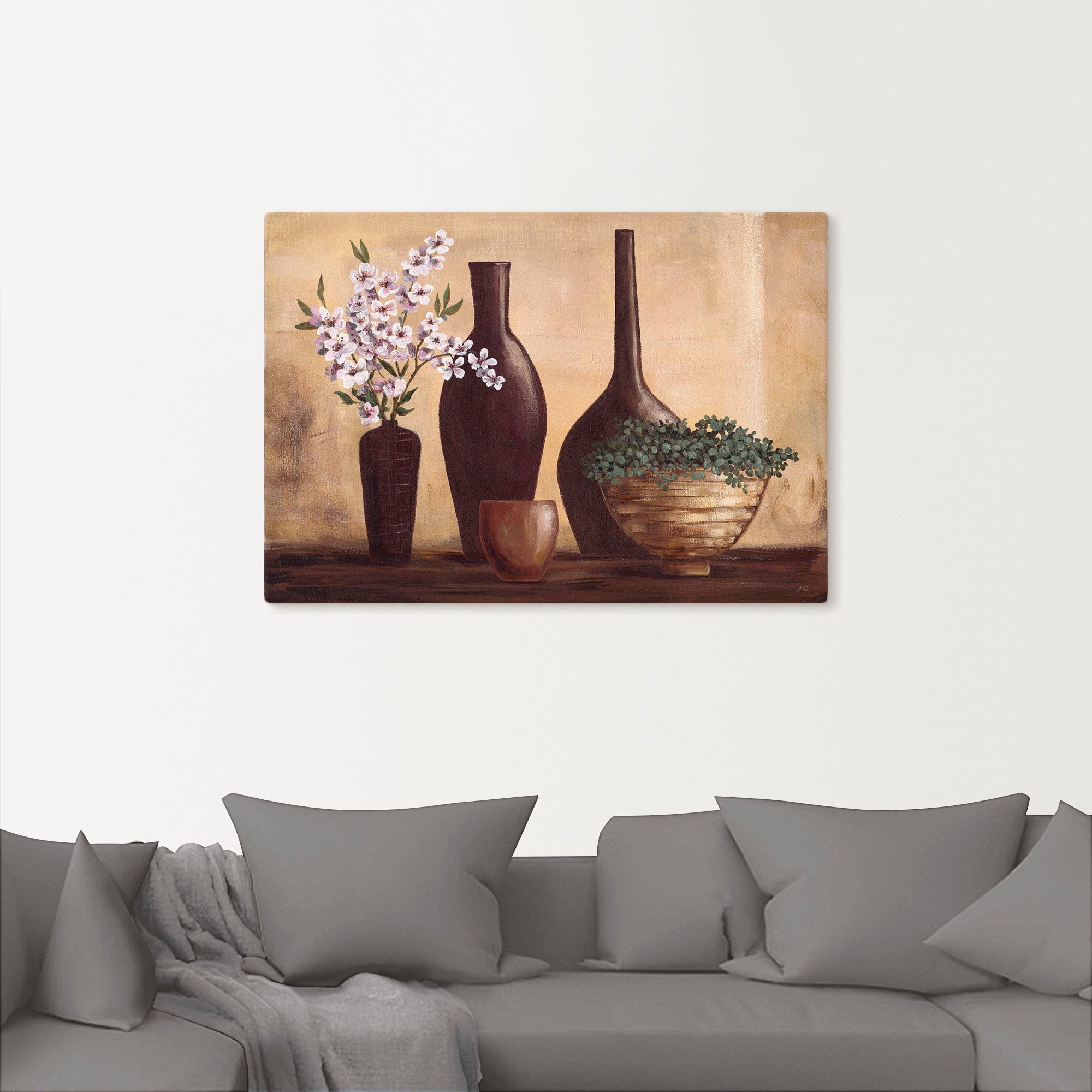 Artland Tableau sur toile »Stillleben in Beige II« 1 cuis tlg. auf Keilrahmen gespannt