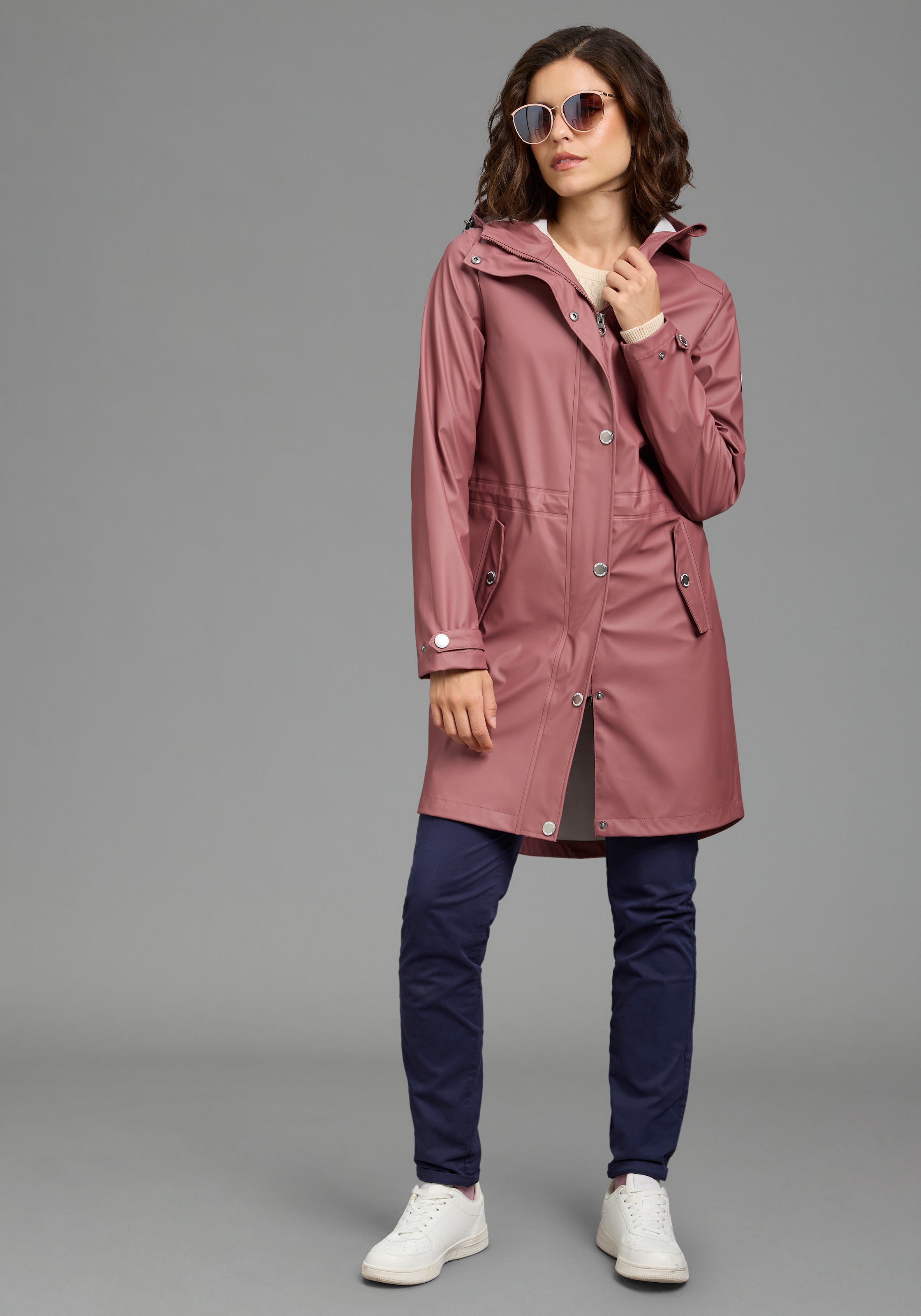 KangaROOS Manteau de pluie cordon pour réglage flexible, coupe-vent & déperlant