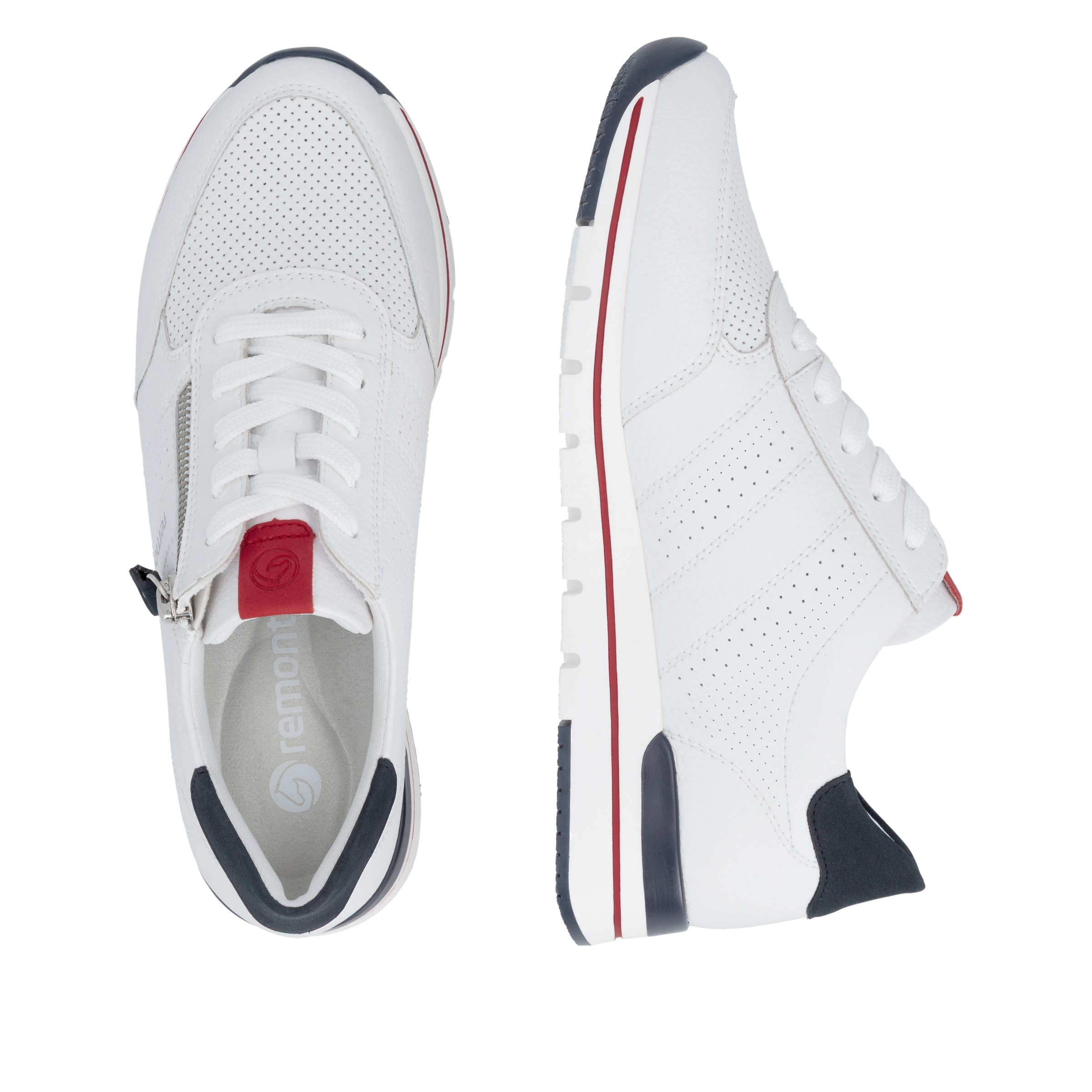 Remonte Keilsneaker  mit gepolstertem Fussbett, Freizeitschuh, Halbschuh, Schnürschuh