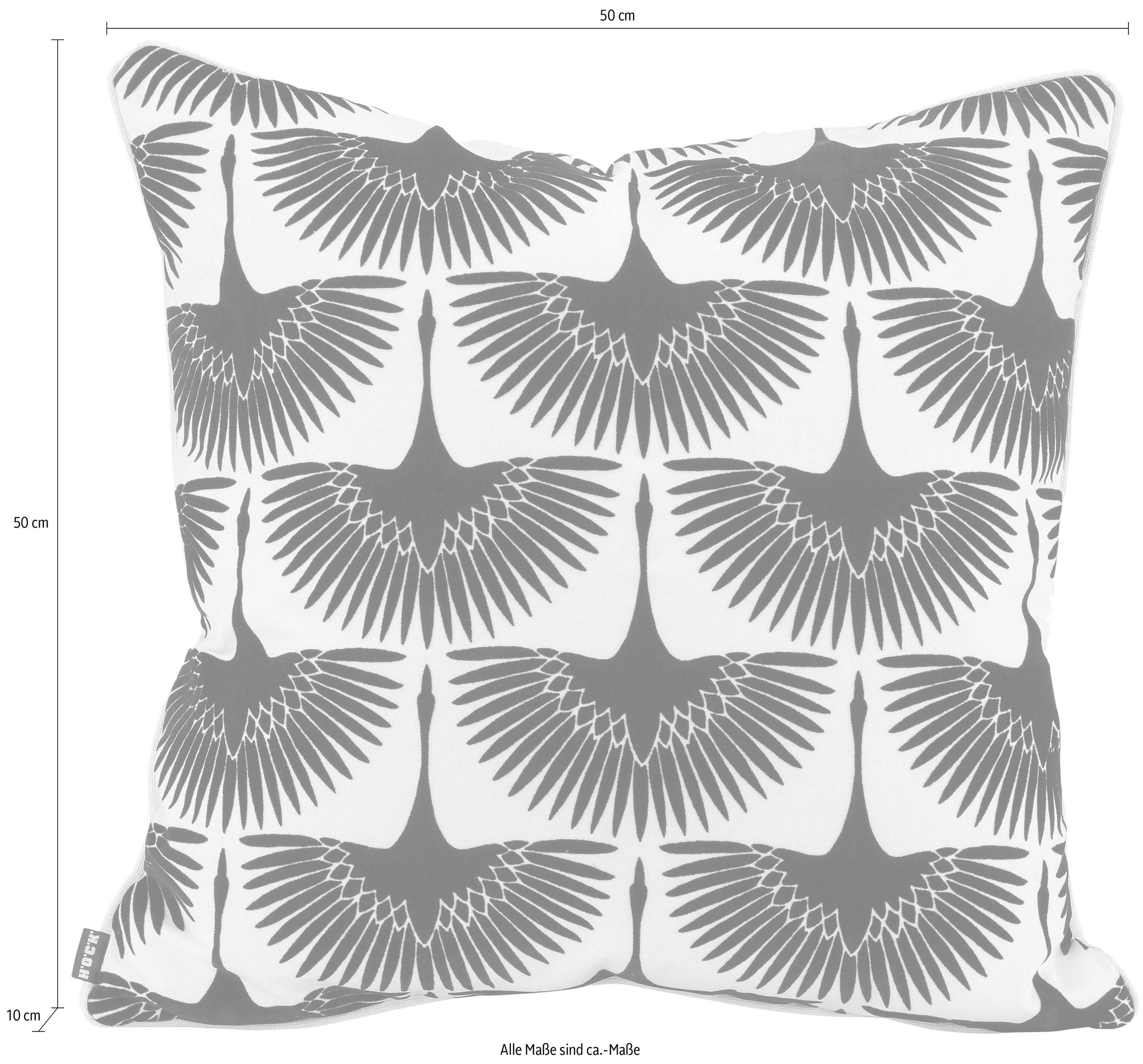 H.O.C.K. Coussin décoratif »Black Swan« mit schicken Schwanenmotiven, Wendekissenhülle mit Füllung, 1 Stück