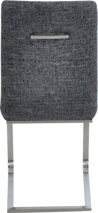 K+W Komfort & Wohnen Chaise cantilever »Giacomo II« (Ensemble) 2 cuisavec poignée métal au dos, assise et dossier matelassés en mélange de matériaux