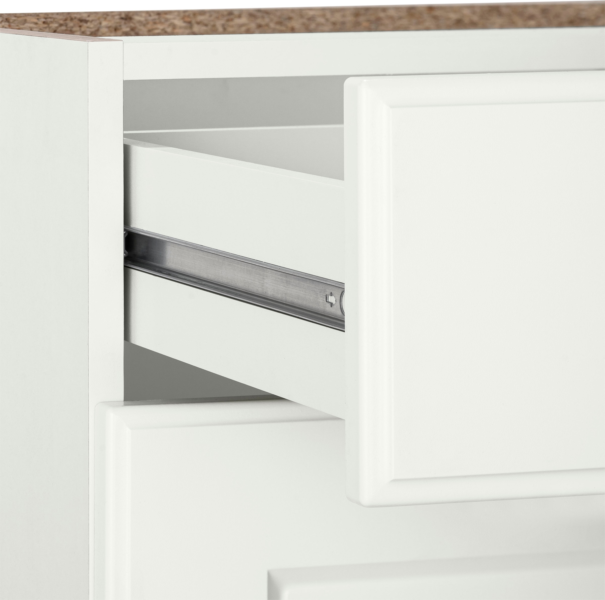 wiho Küchen Armoire basse coulissante »Erla, TOPSELLER« 50 cm breit mit Kassettenfront, 2 grossen Auszügen, ohne Arbeitsplatte