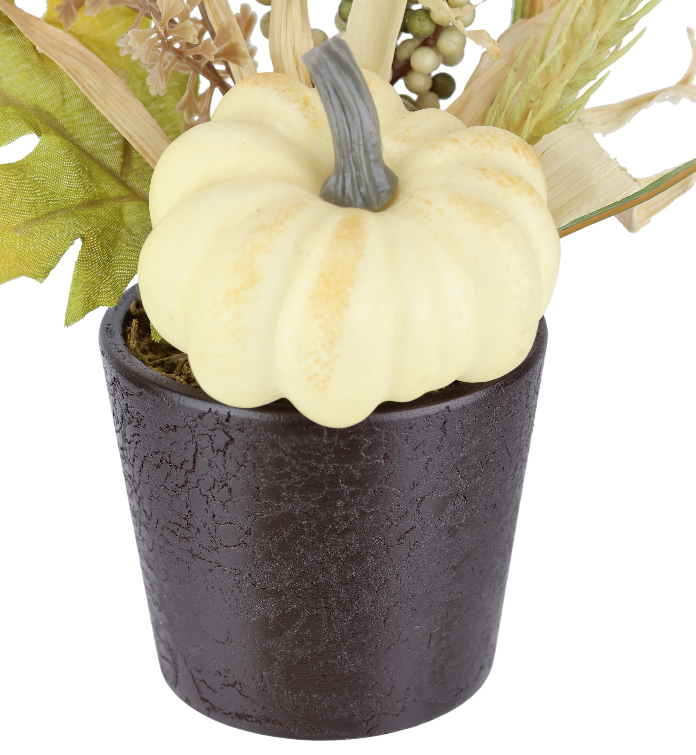 I.GE.A. Kunstblume »Gesteck Kürbis/Beeren« 2er Set im Topf Herbstlaub Dekoblume Herbst-Deko Herbstblume Gesteck