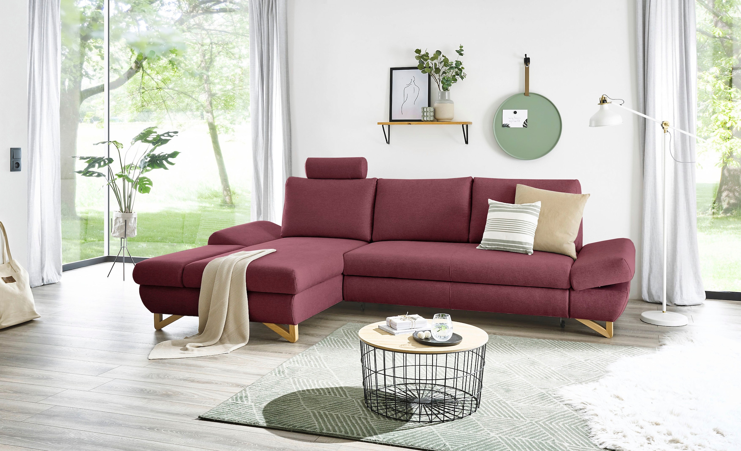 Home affaire Schlafsofa »City/Giron« komfortable Bettfunktion (Liegefläche 245 x 138 cm), sowie Bettkasten