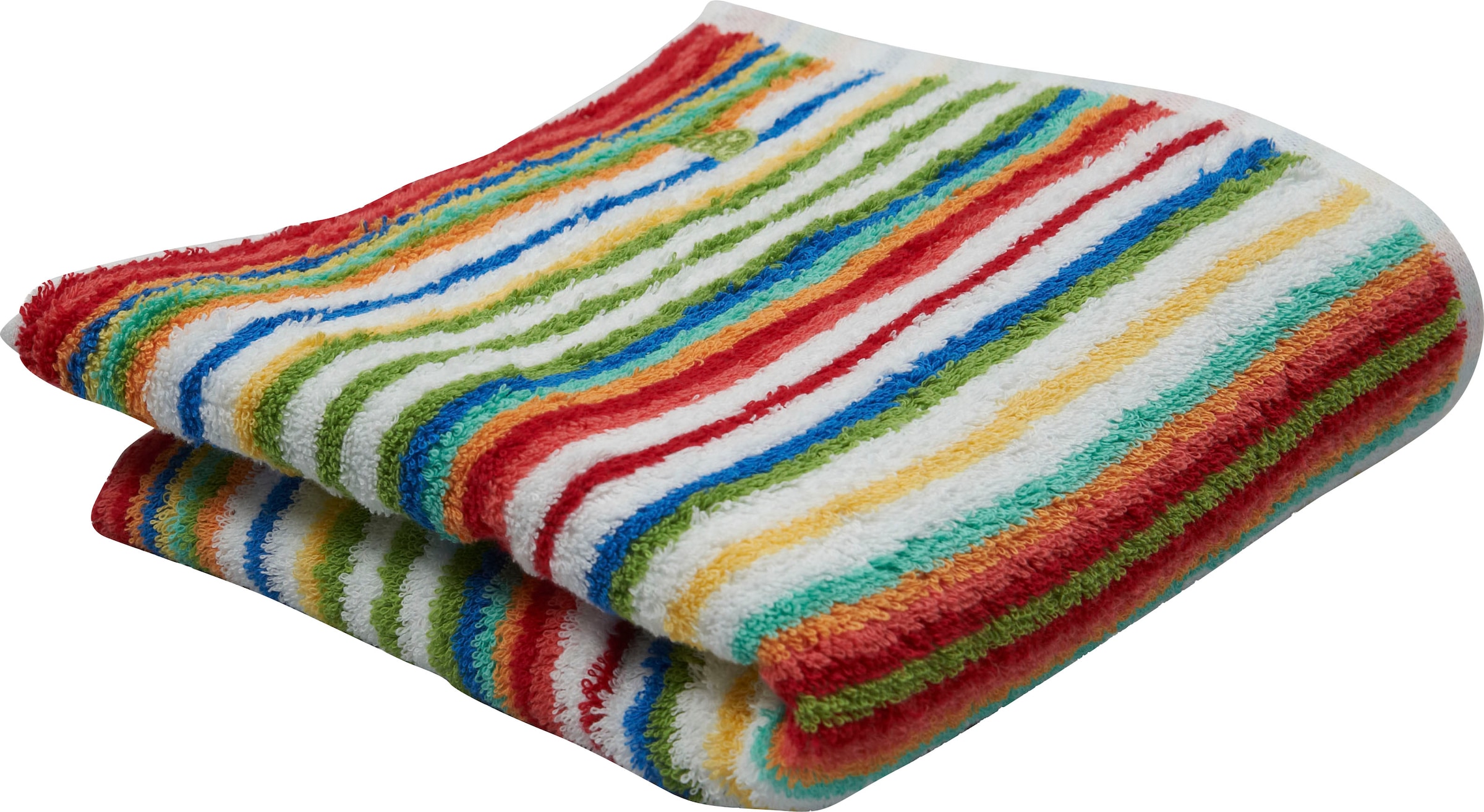 ROSS Duschtuch »Multicolor« mit Streifen und gesticktem ROSS-Emblem