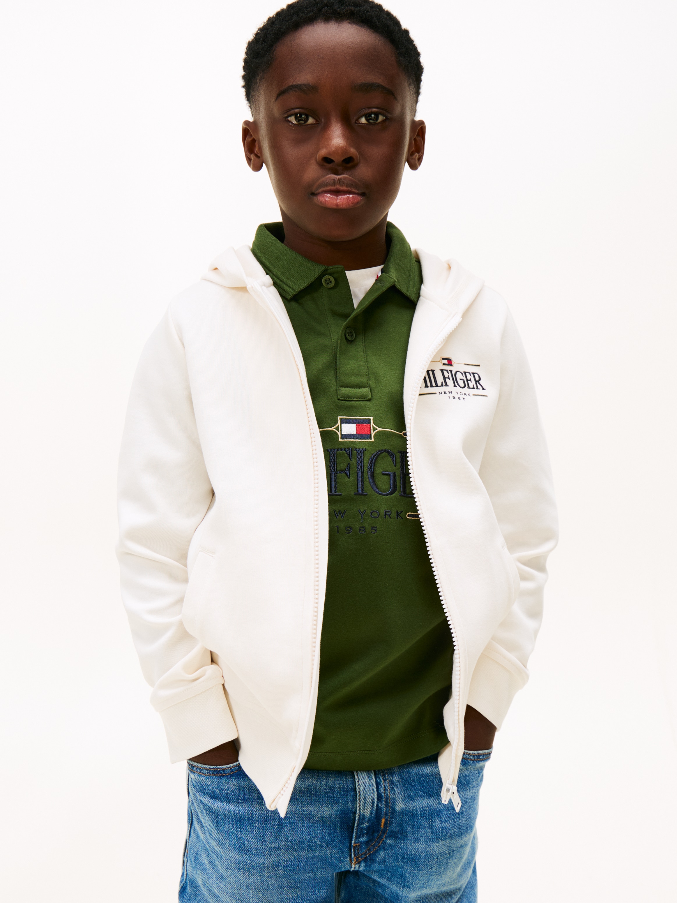 Tommy Hilfiger Sweatjacke Regular fit, für Kinder bis 16 Jahre