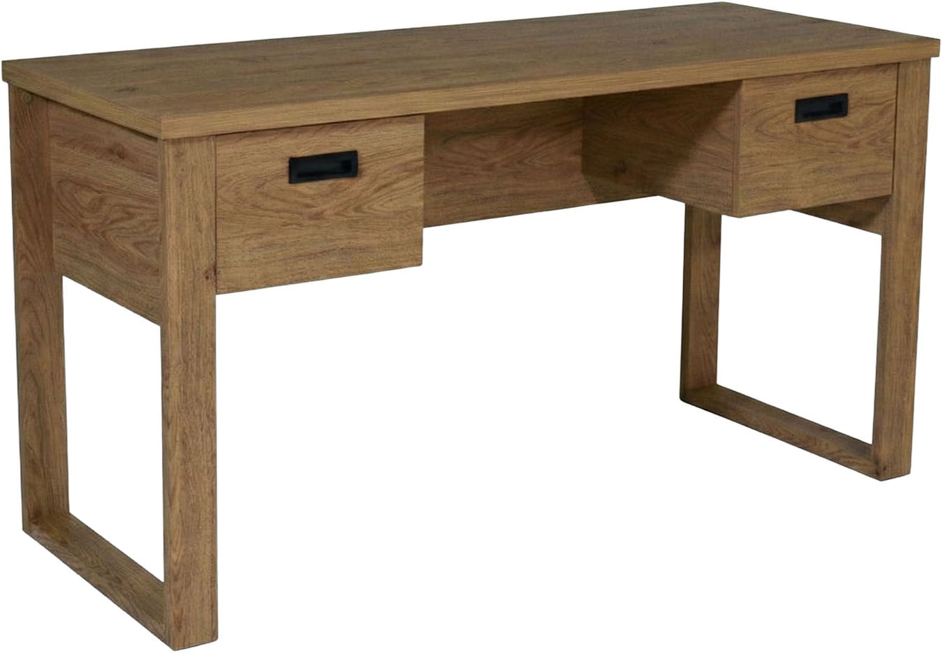 Jahnke Bureau »RIVA D 140« Bureau, espace de rangement, 2 portes, poignées en métal, aspect chêne, largeur : 140 cm