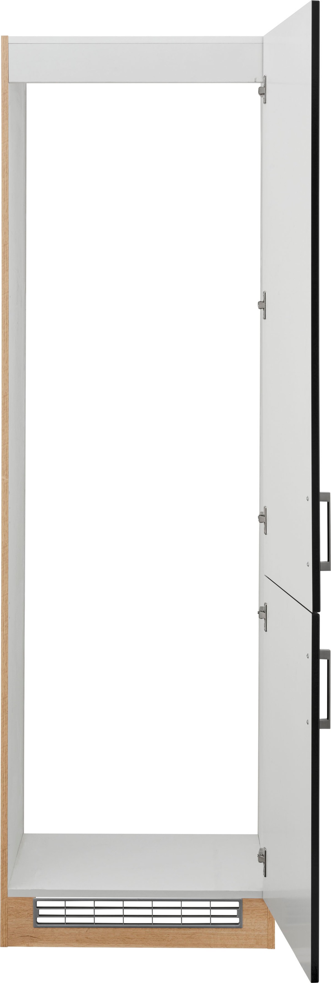 KOCHSTATION Armoire réfrigérée encastrable »KS-Tinnum« 60 cm de large, 200 cm de haut, poignées en métal, avec niche de 178 cm