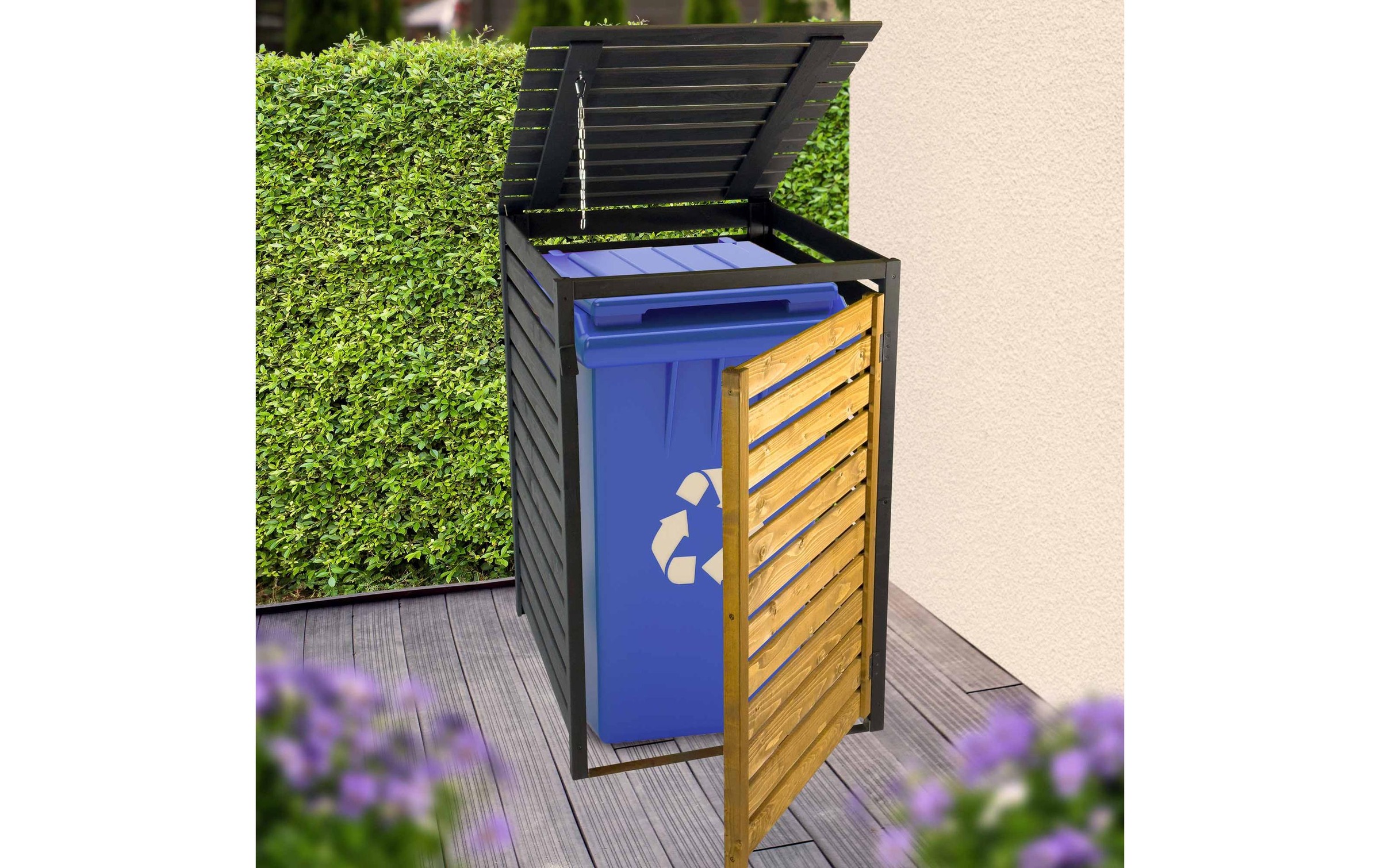 dobar Mülltonnenbox »240 L« Bausatz aus Fichtenholz für Mülltonnen