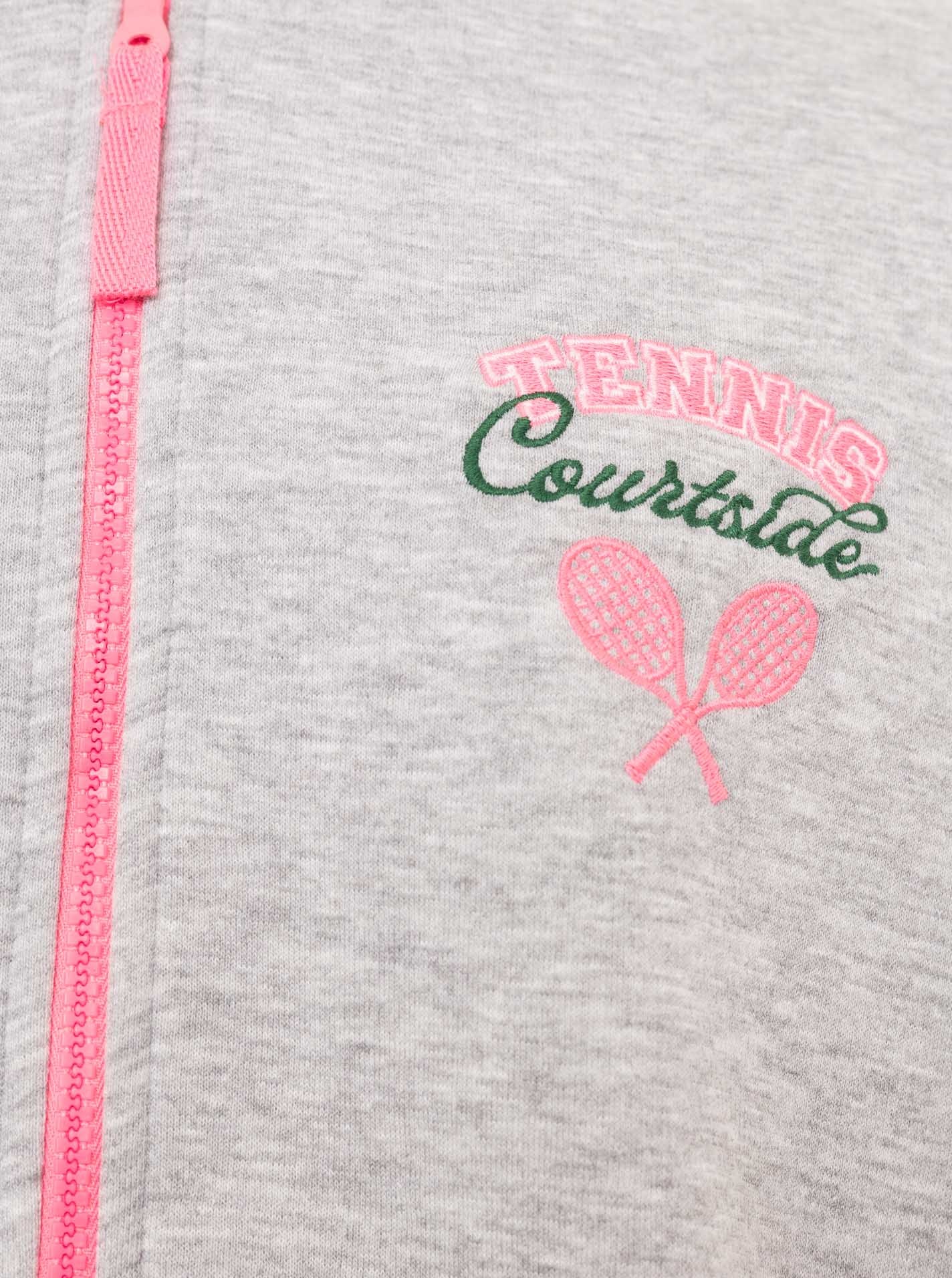 Zwillingsherz Manteau court »"Courtside"« Stickerei,Ressverschluss, elastische Bündchen