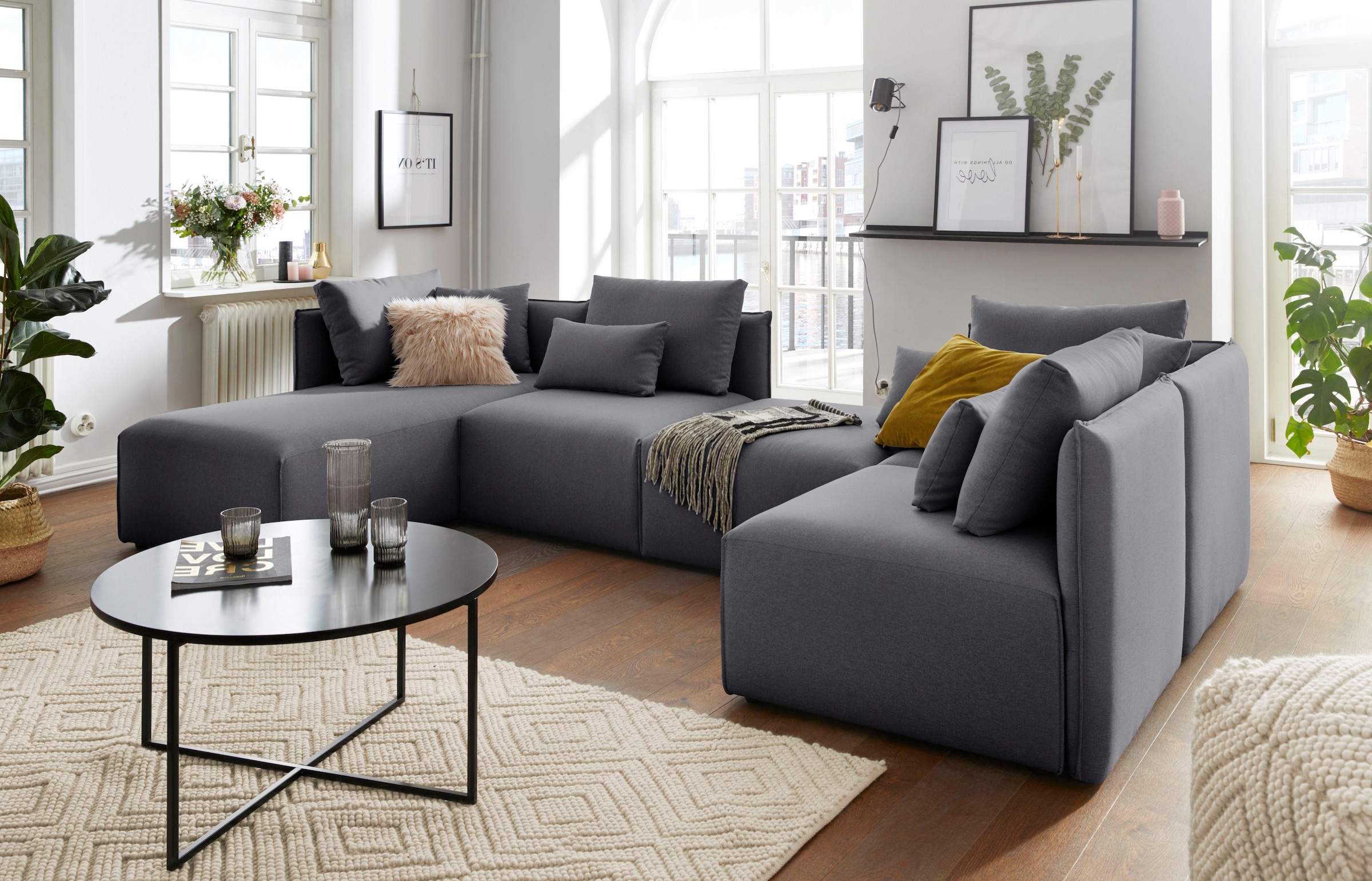 GOODproduct Ottomane »Nöre« Modul - zum Zusammenstellen; in vielen Bezugsqualitäten und Farben