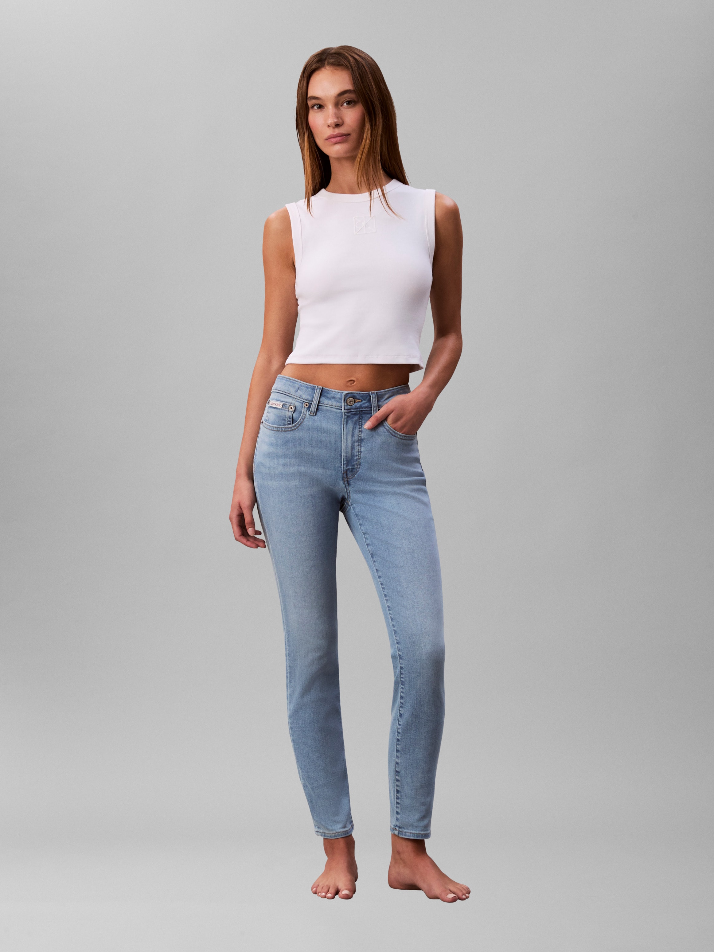 Calvin Klein Jeans Skinny-fit-Jeans »MID RISE SKINNY« Mit Gürtelschlaufen