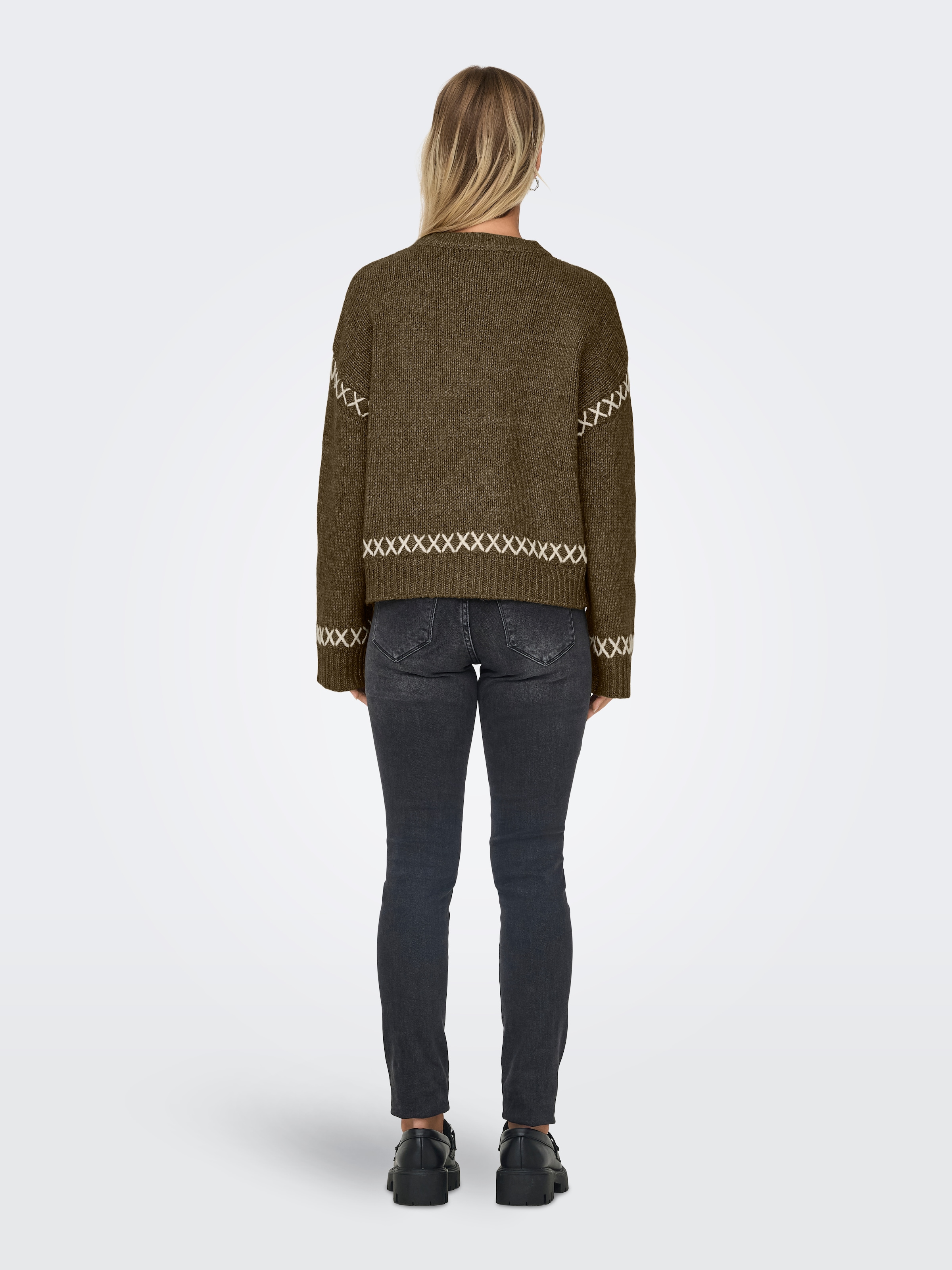 ONLY Rundhalspullover »ONLAMANDA LIFE LS O-NECK DETAIL CC KNT«