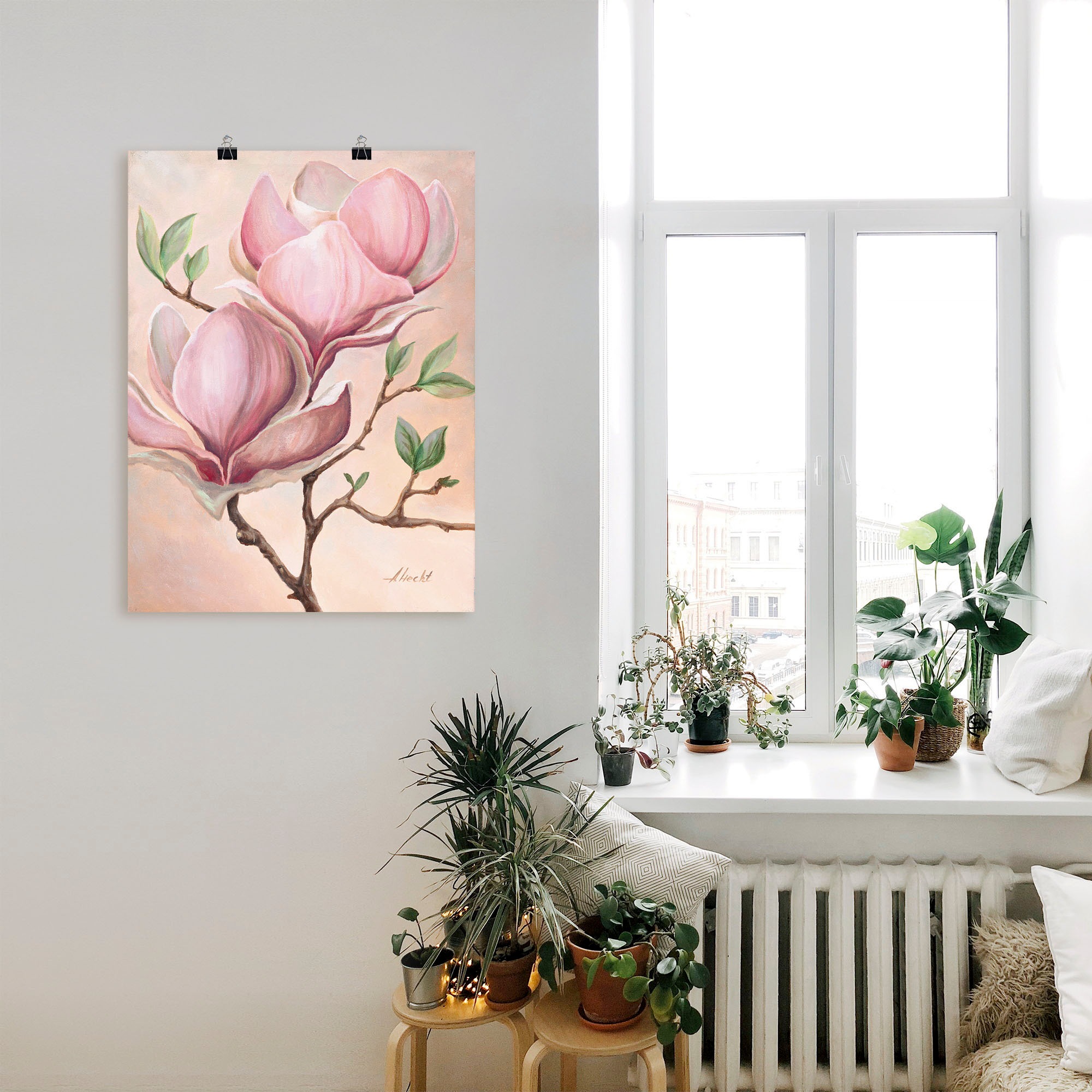 Artland Wandbild »Magnolienblüten« Blumen 1 Stk. tlg. als Leinwandbild, Poster in verschied. Grössen